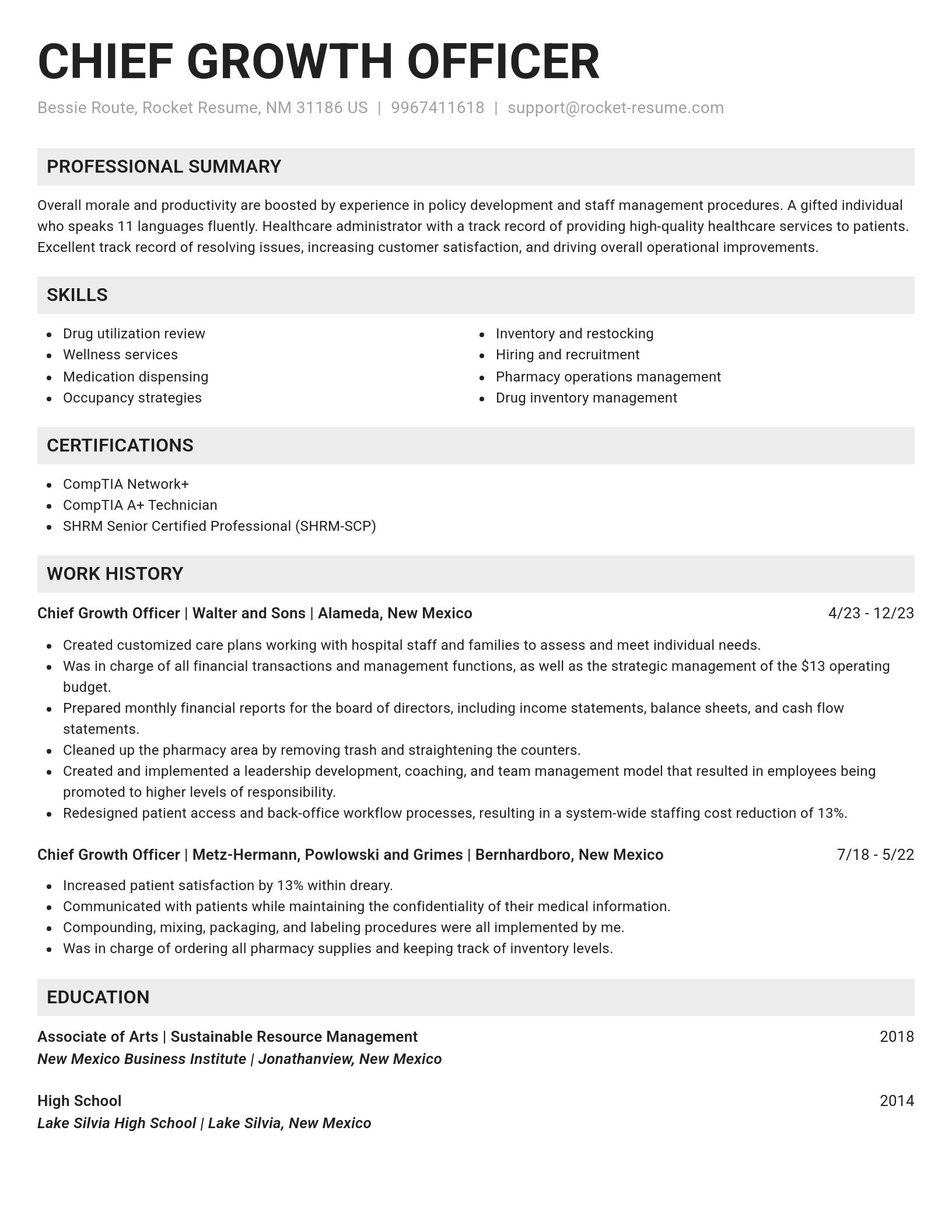 Genius resume template