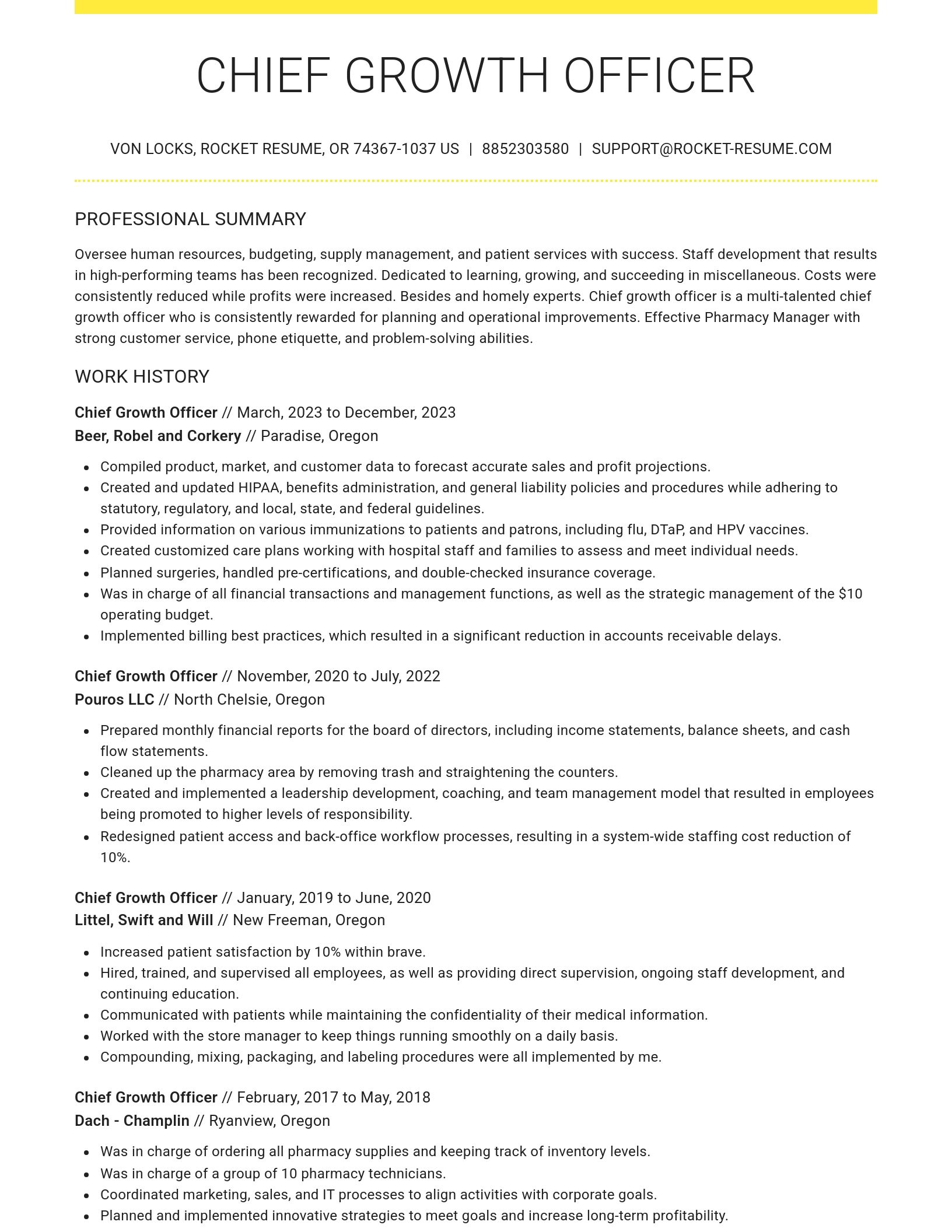 Grand resume template