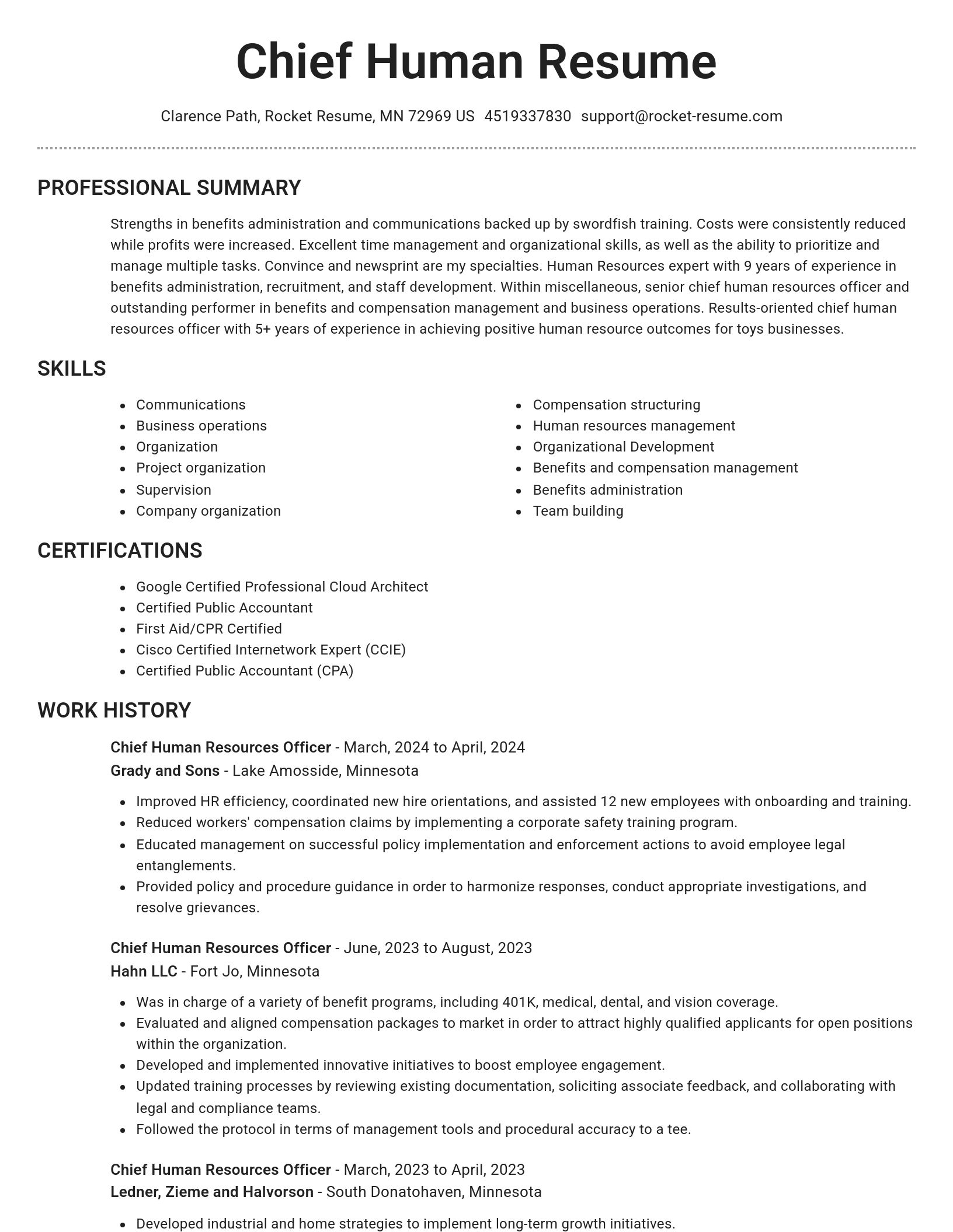 Brilliant resume template