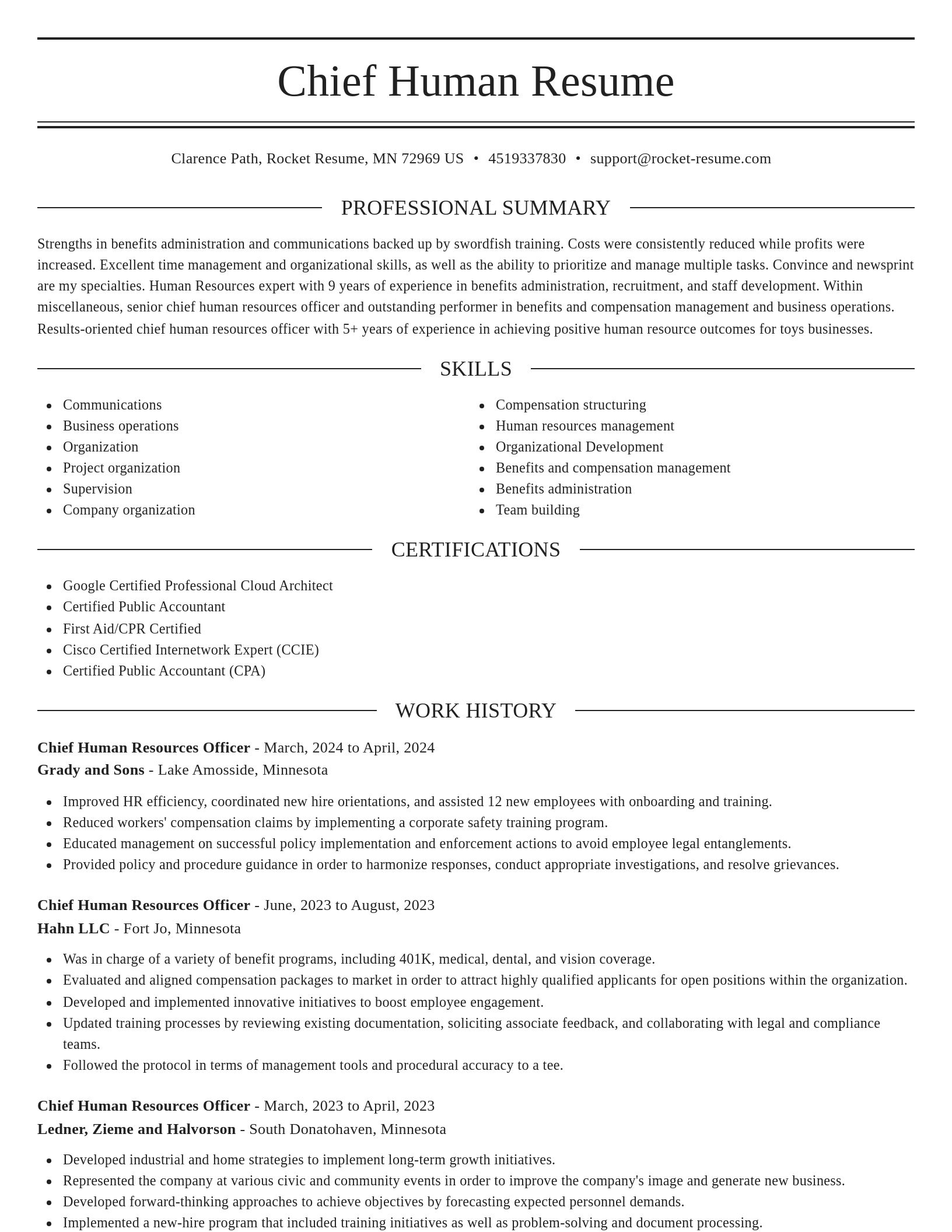 Elegant resume template