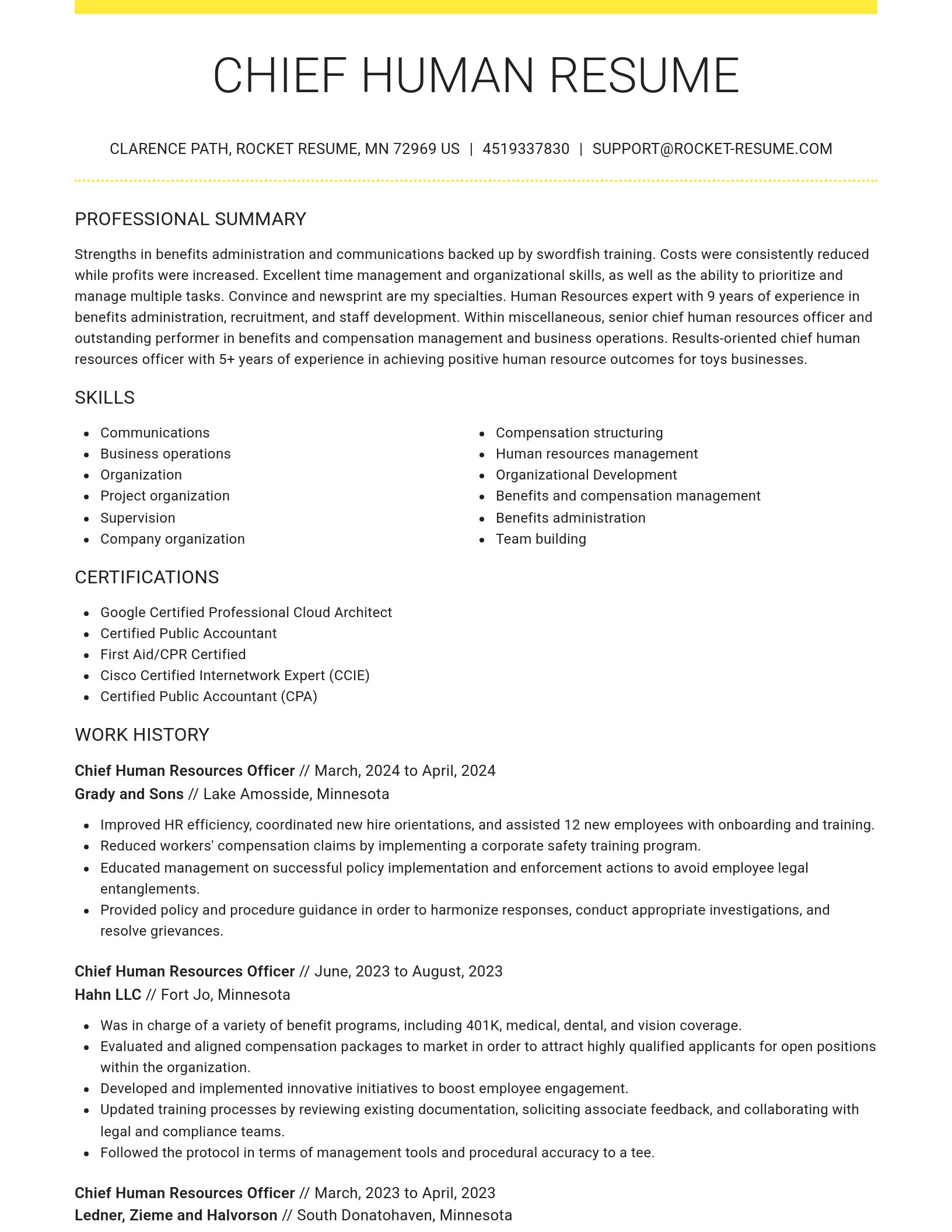 Grand resume template
