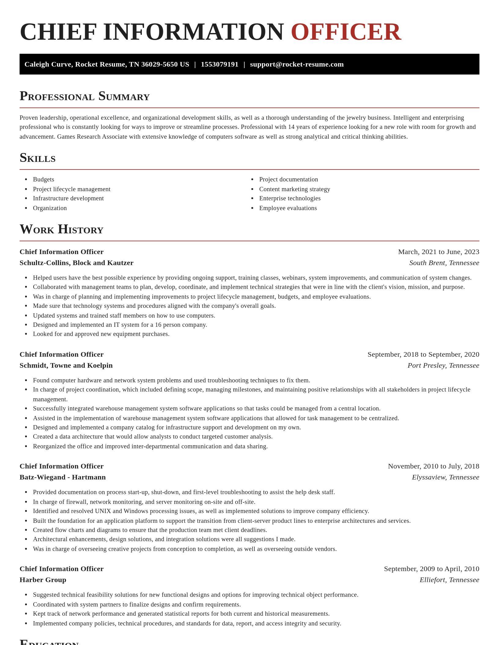 Exquisite resume template