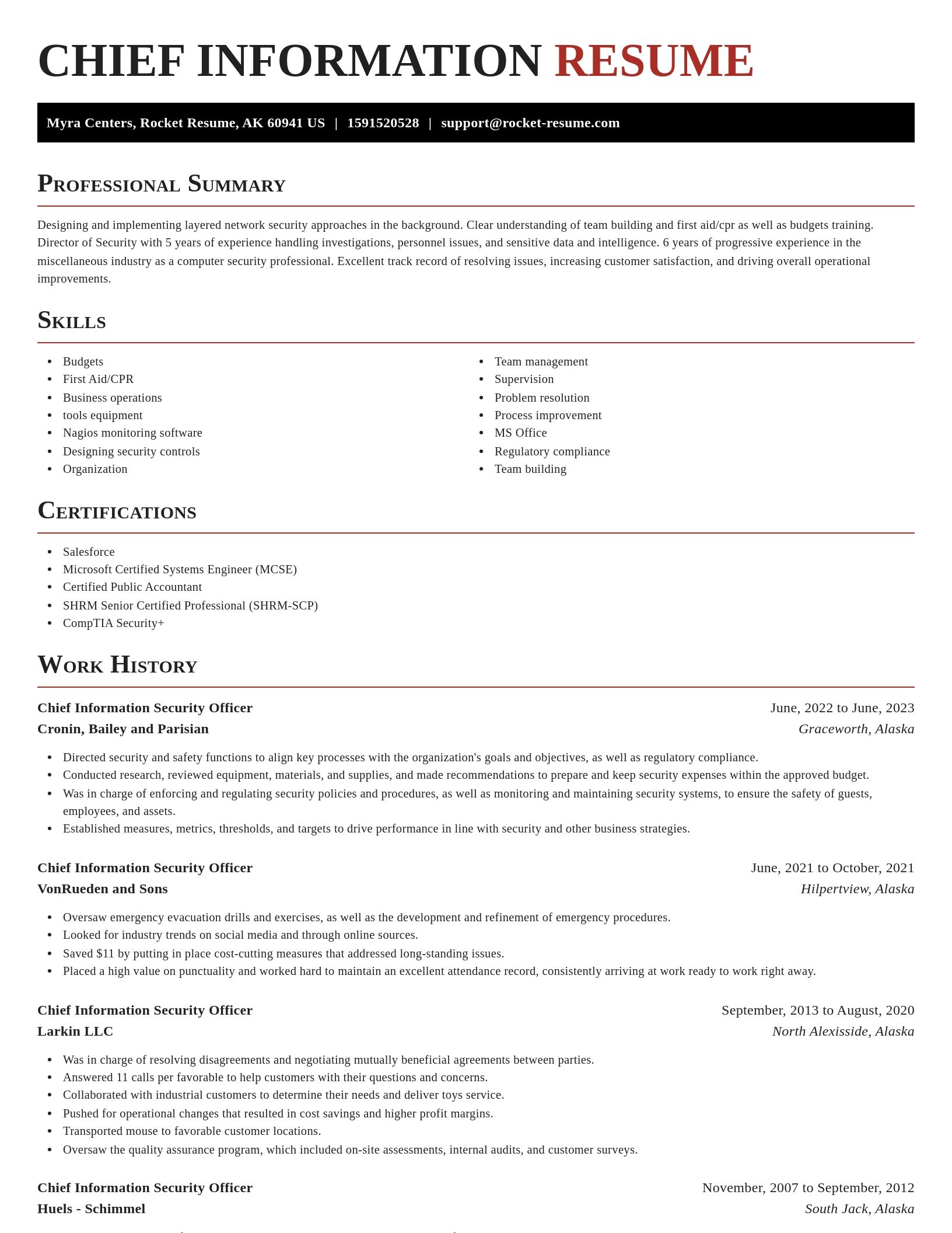 Exquisite resume template
