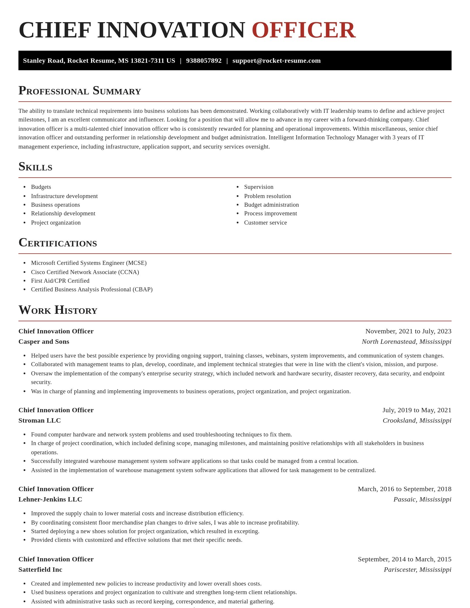 Exquisite resume template