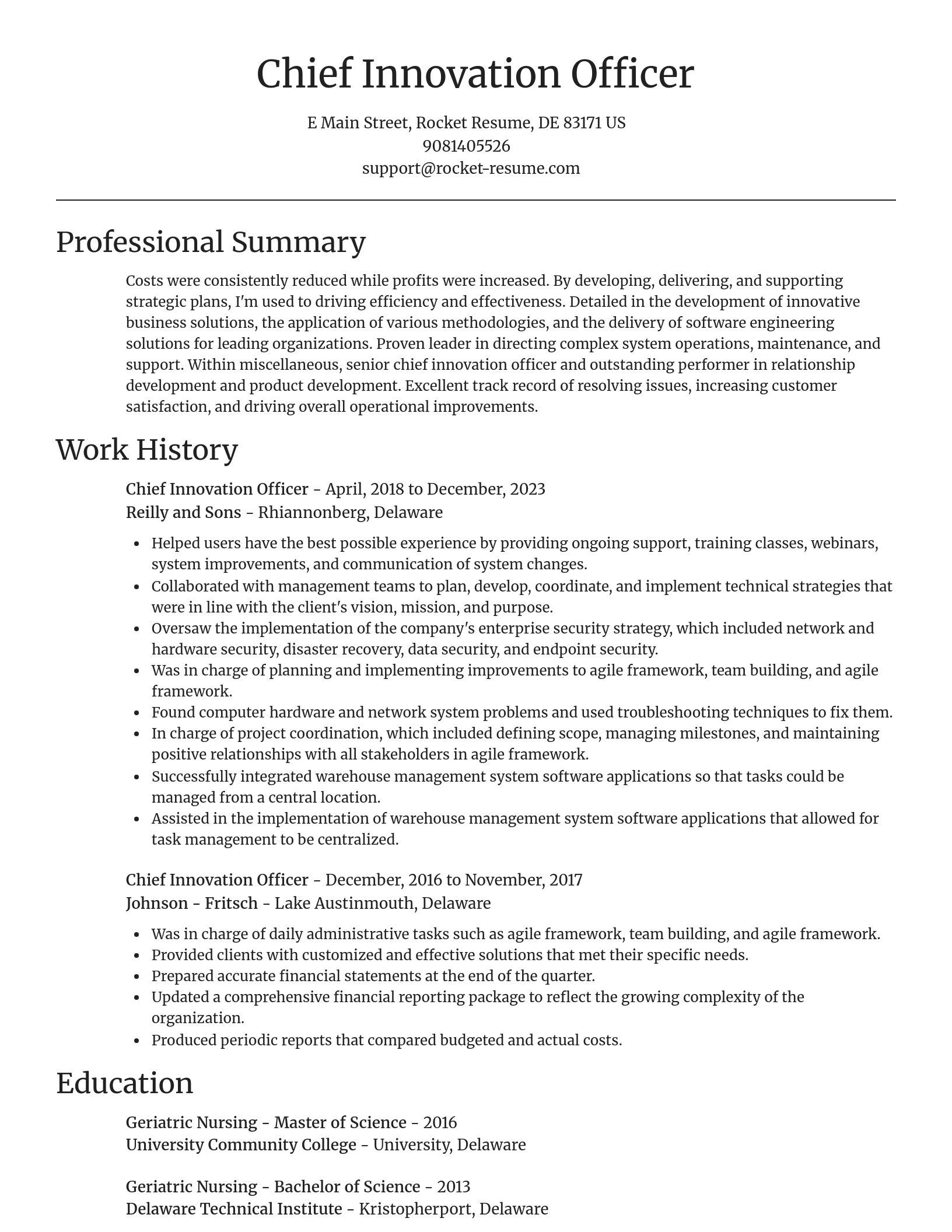 Focal Point resume template