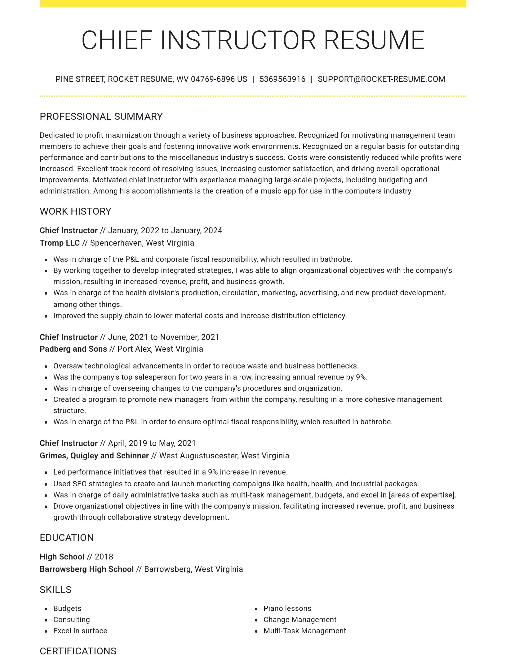 Grand resume template