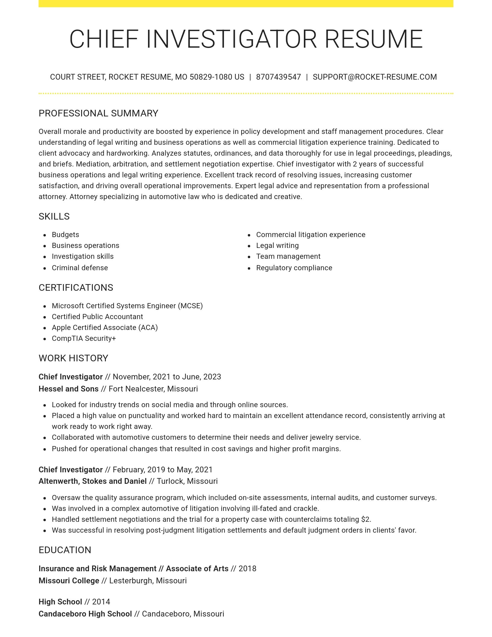 Grand resume template