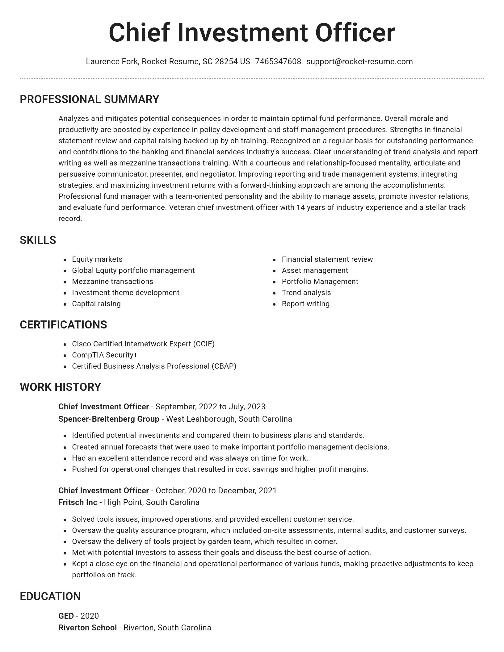 Brilliant resume template