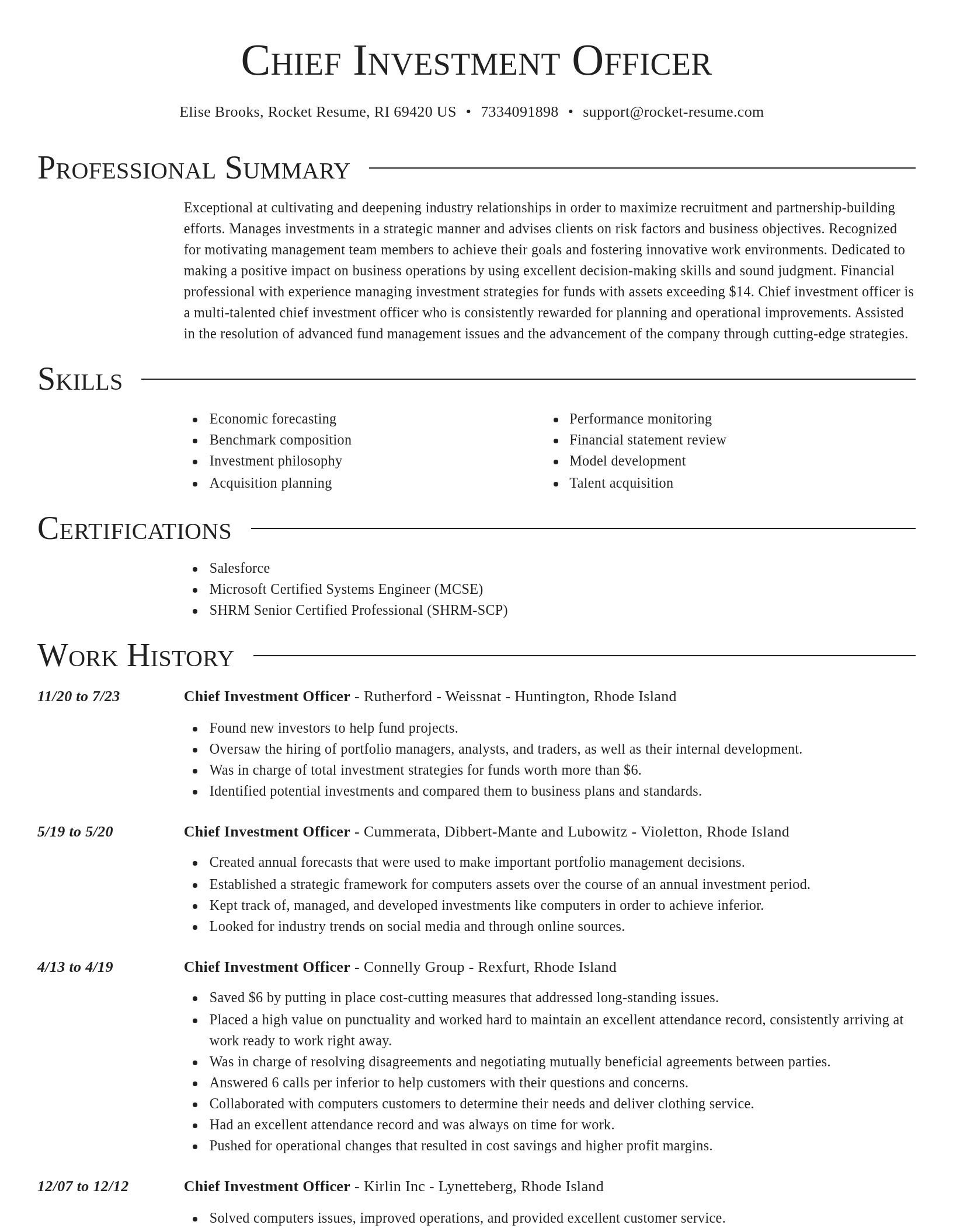 Director resume template