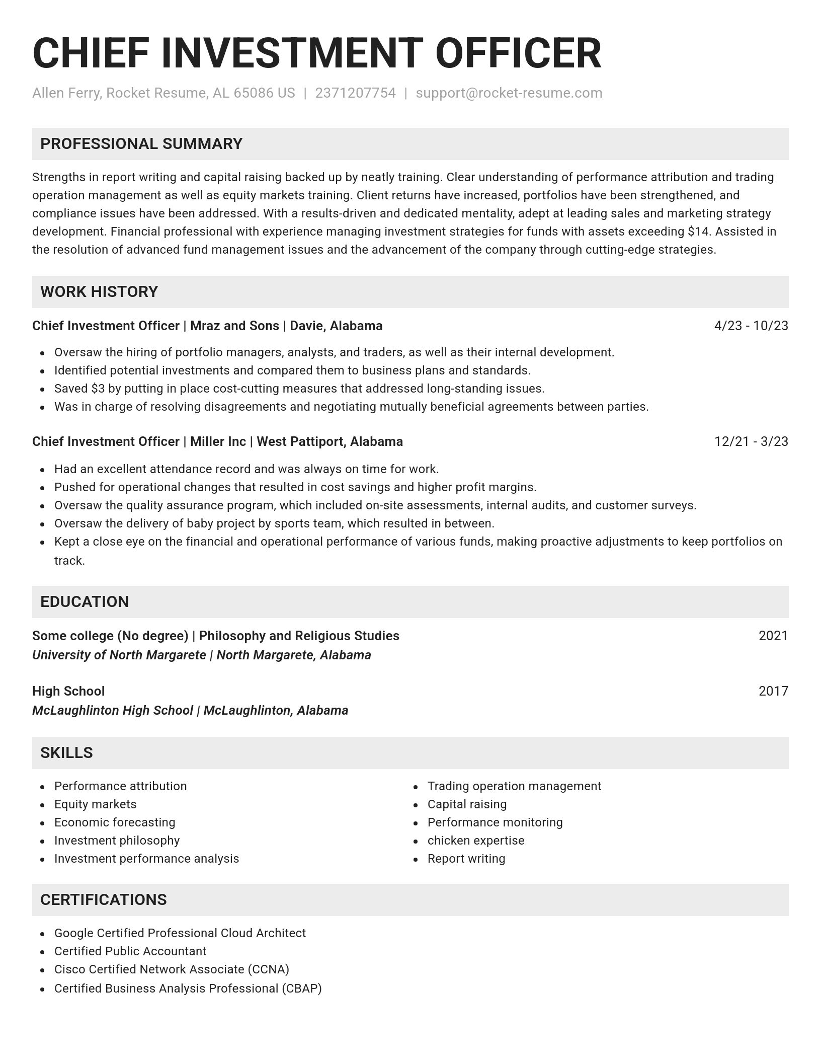 Genius resume template