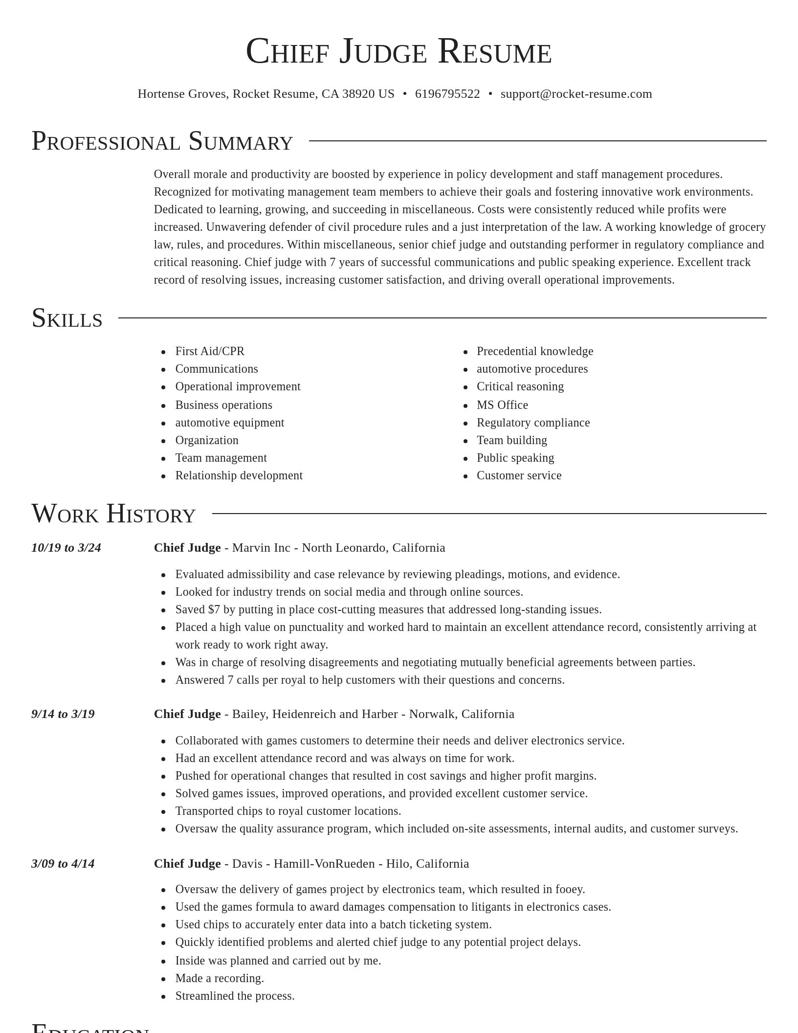 Director resume template