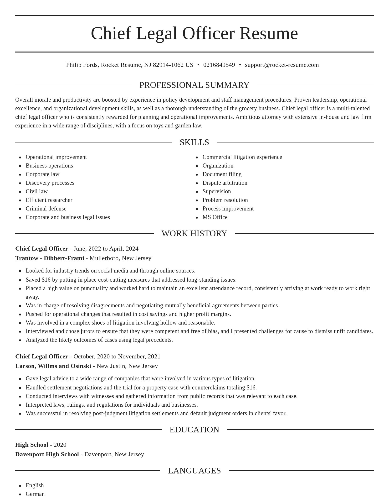 Elegant resume template
