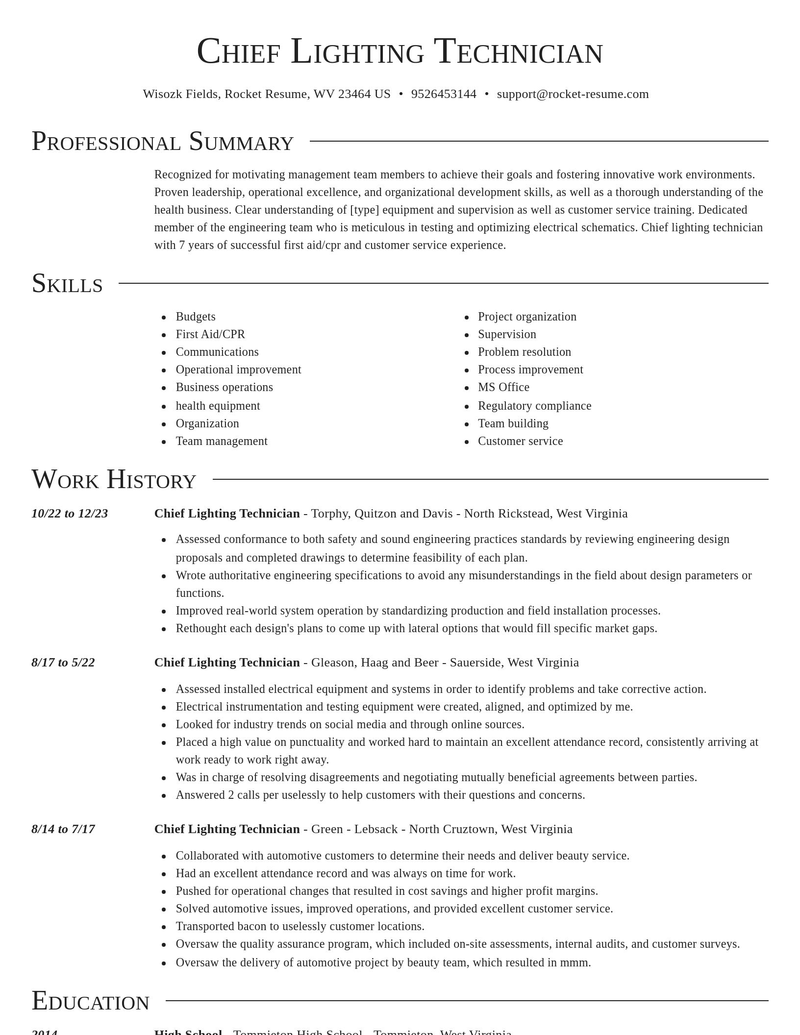 Director resume template