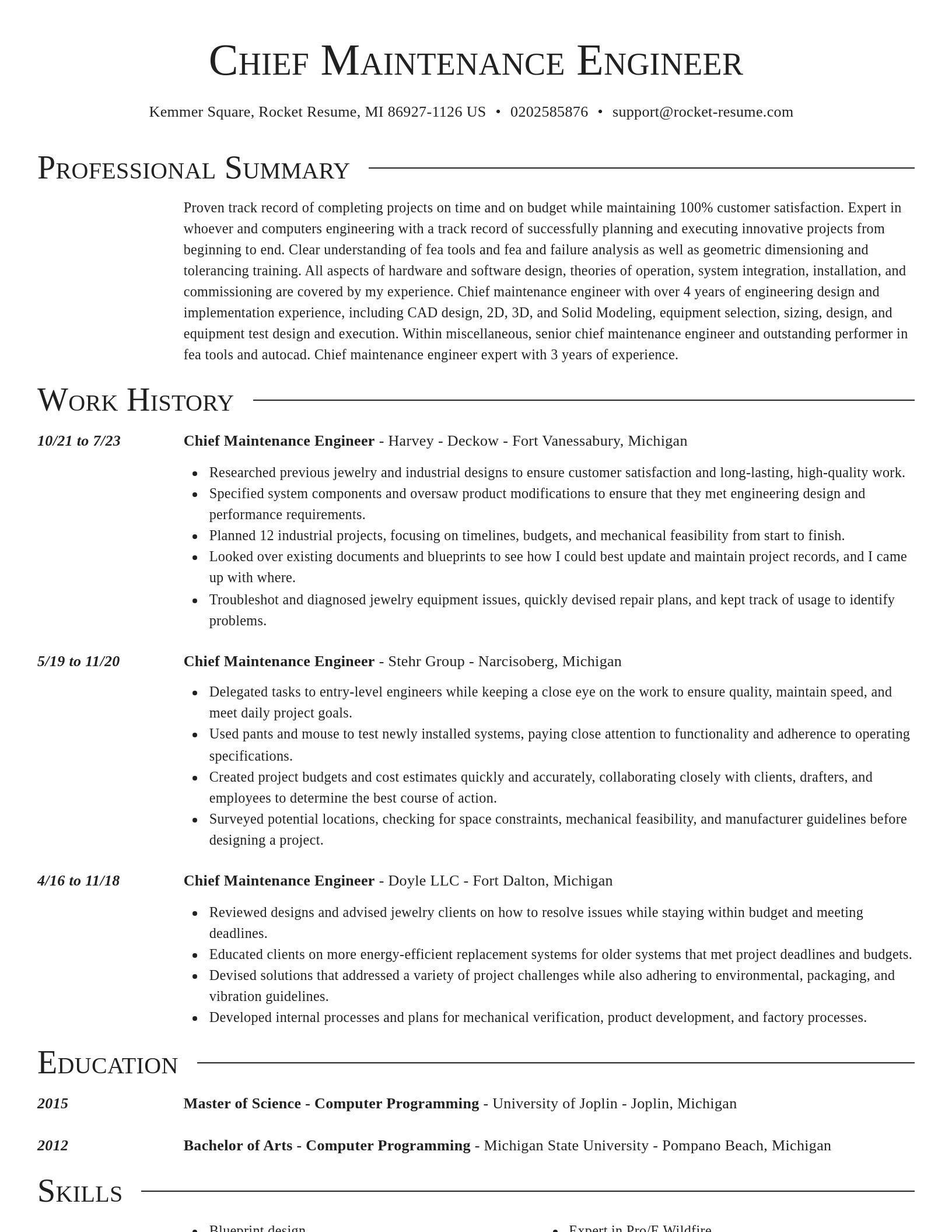 Director resume template