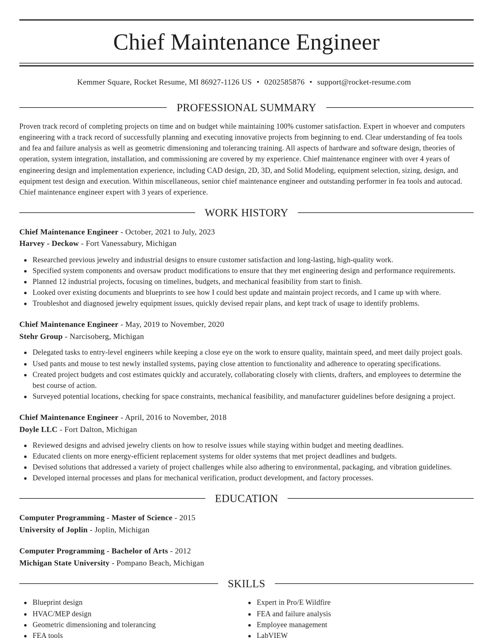 Elegant resume template