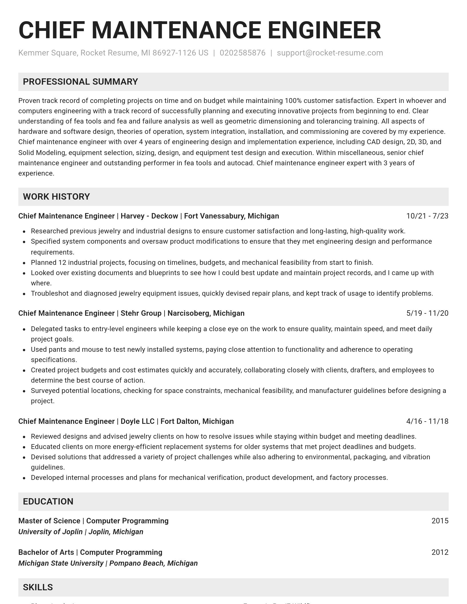 Genius resume template