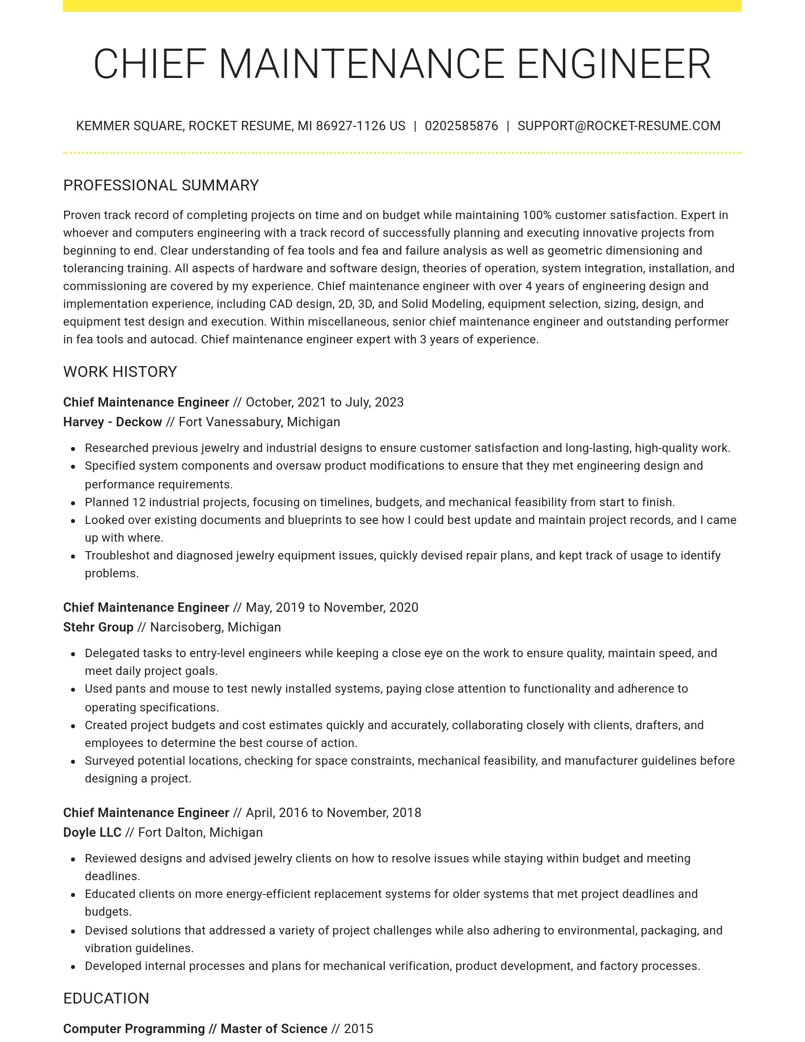 Grand resume template