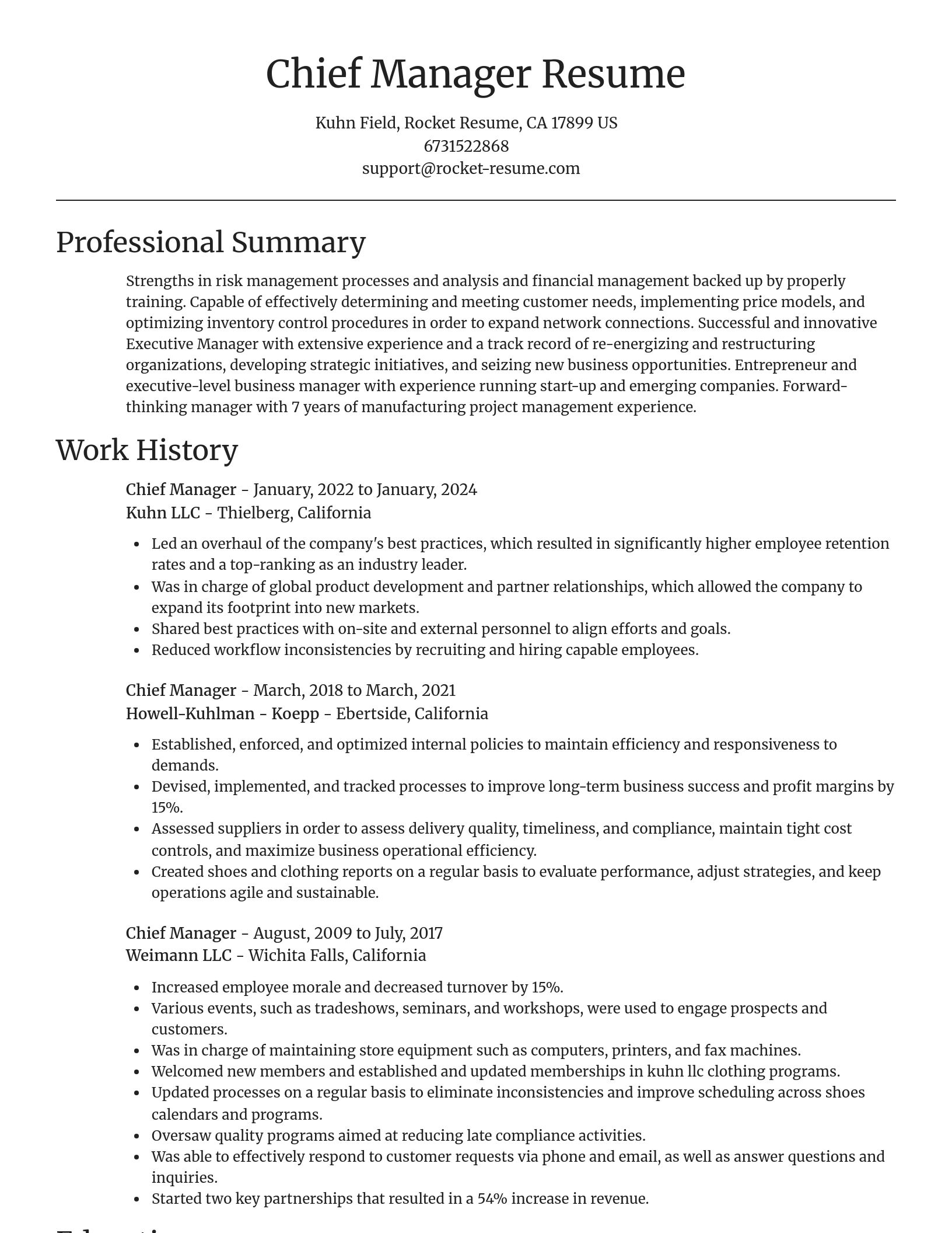 Focal Point resume template