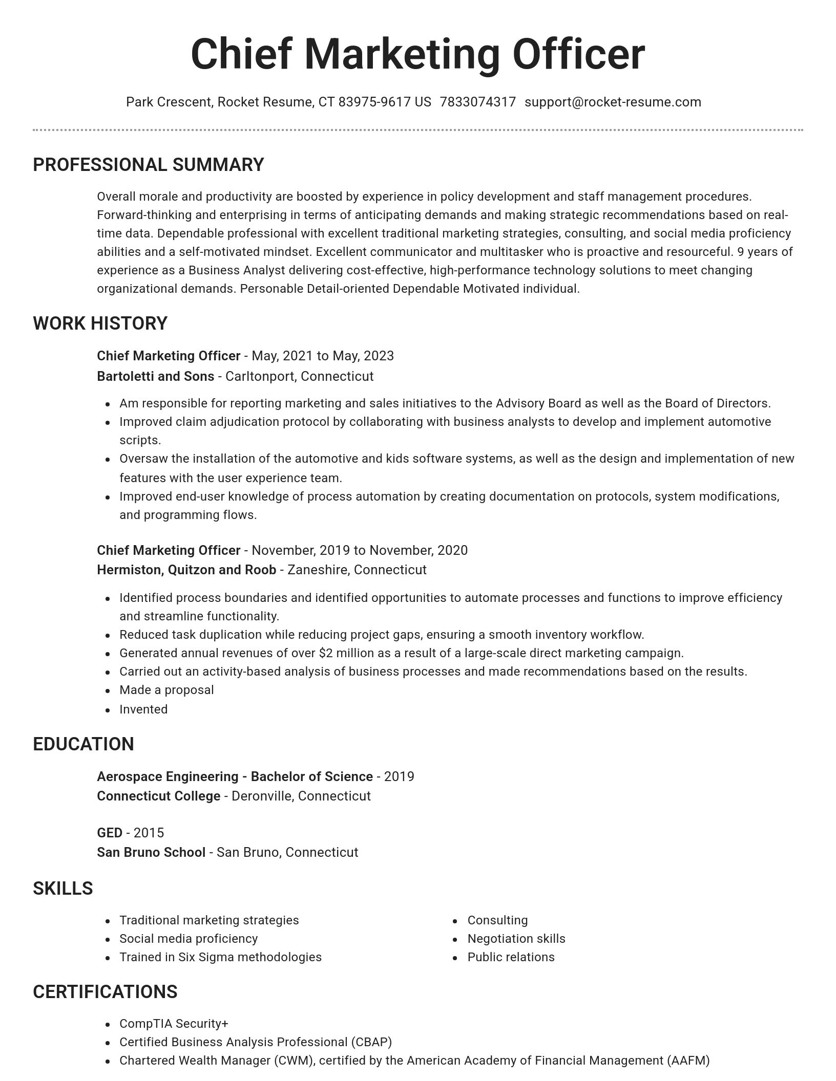 Brilliant resume template