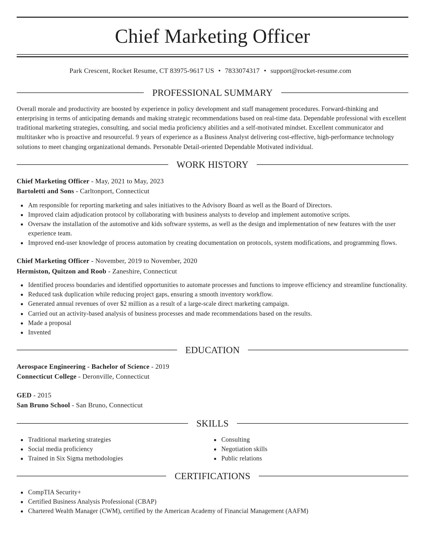 Elegant resume template