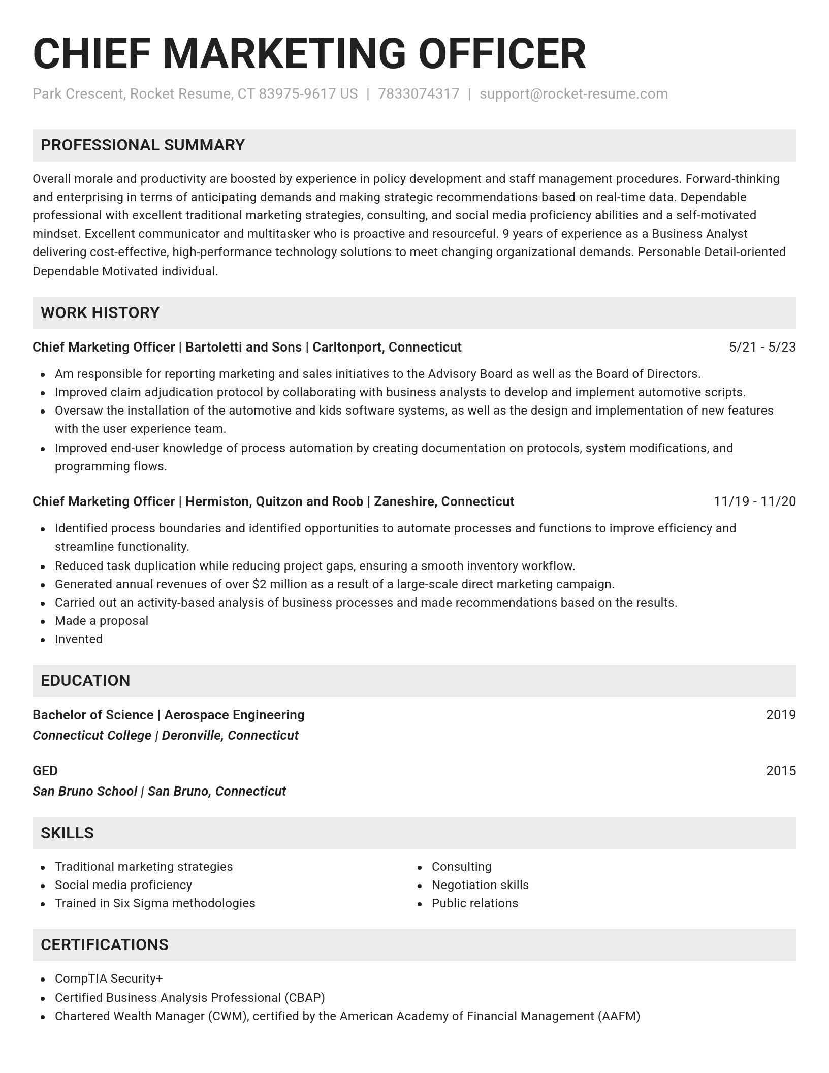 Genius resume template