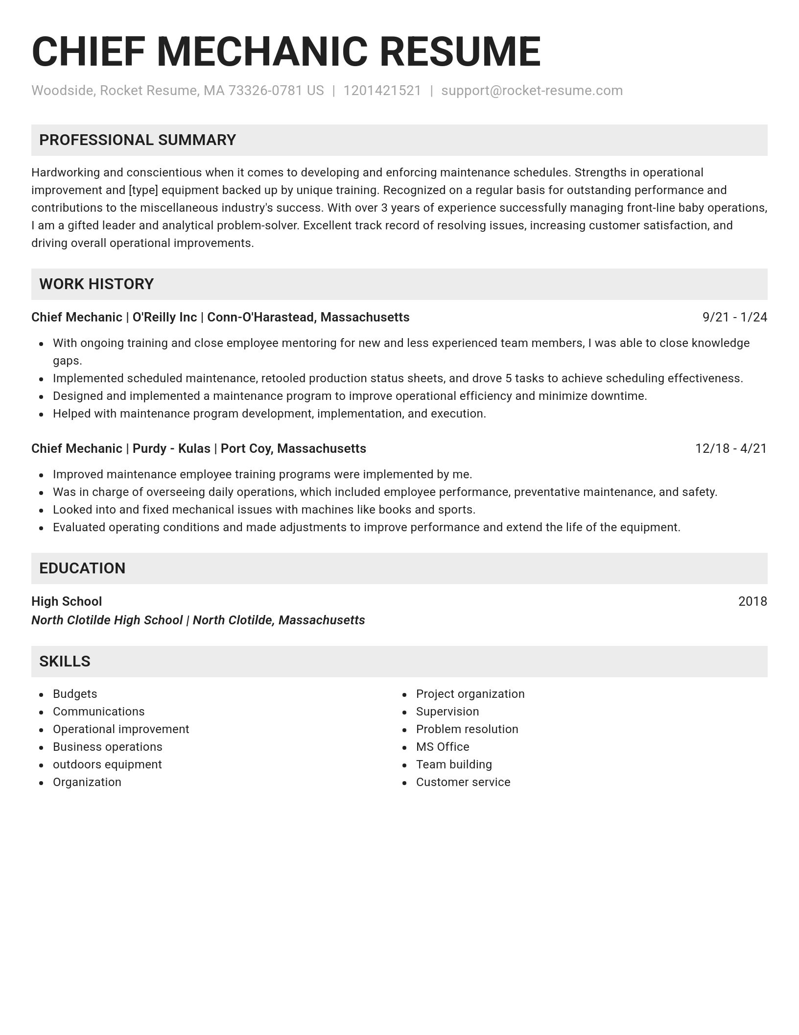 Genius resume template