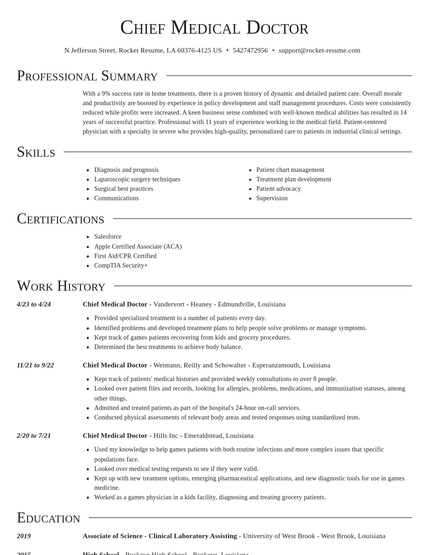 Director resume template