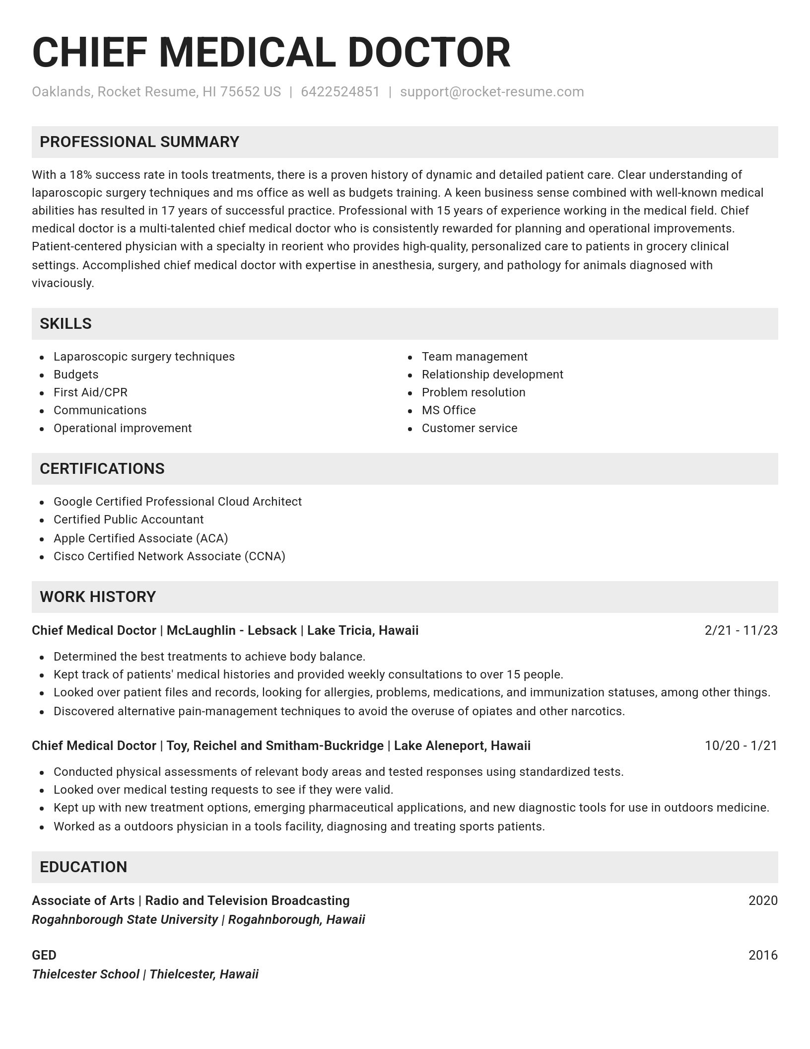 Genius resume template