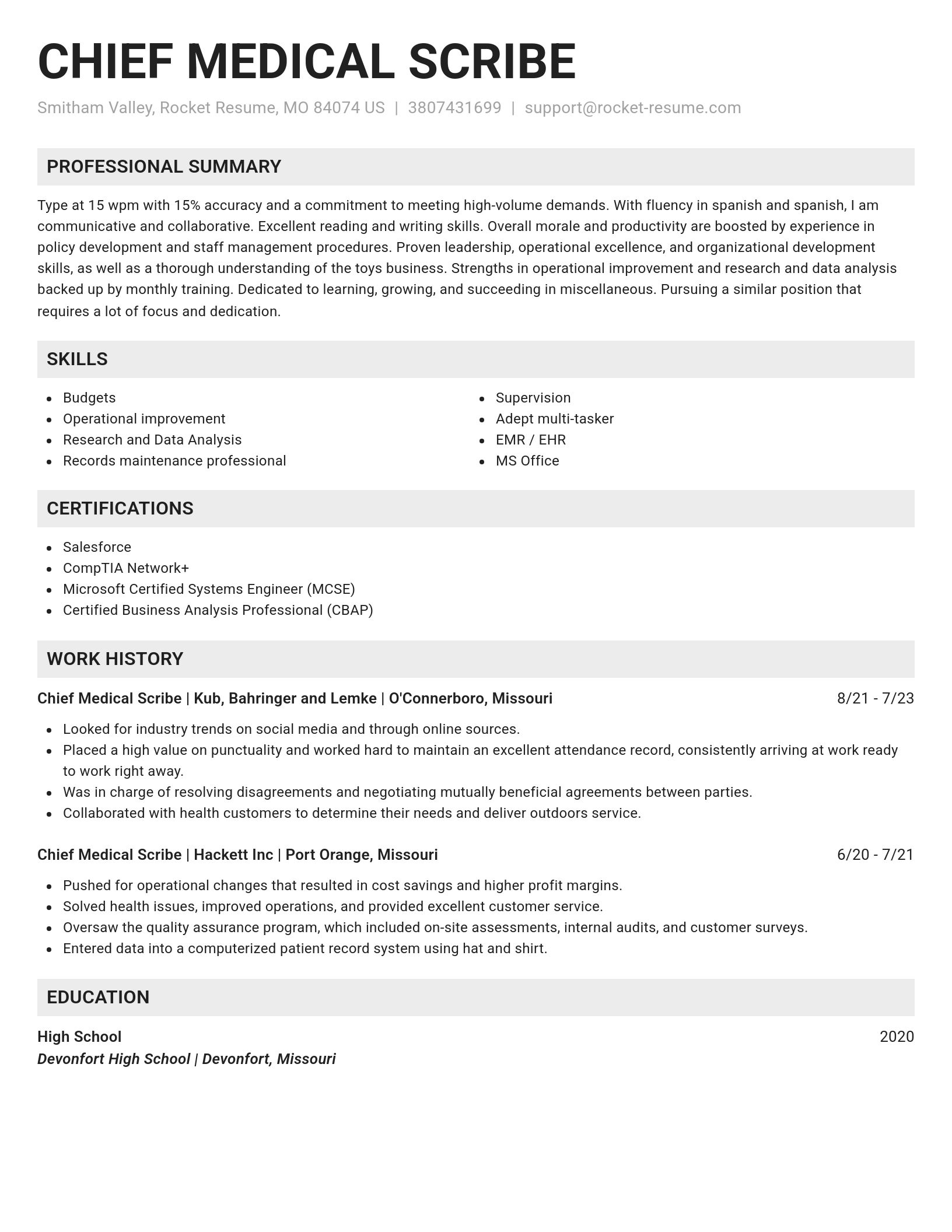 Genius resume template