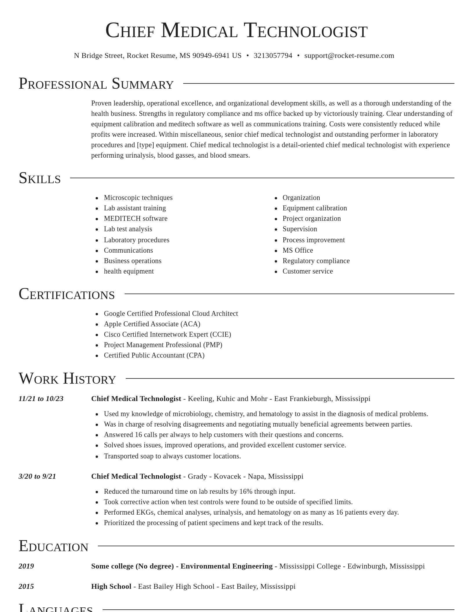 Director resume template