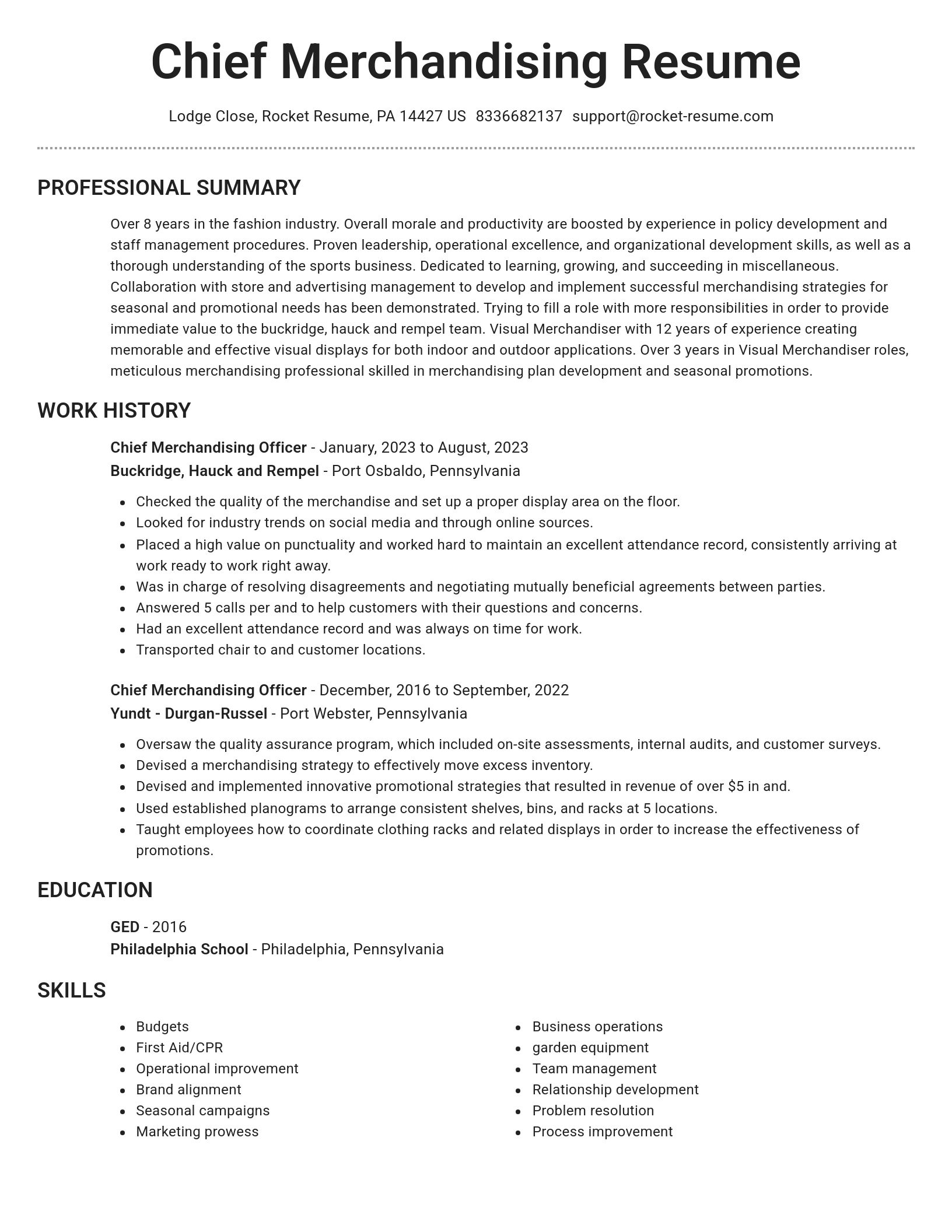 Brilliant resume template