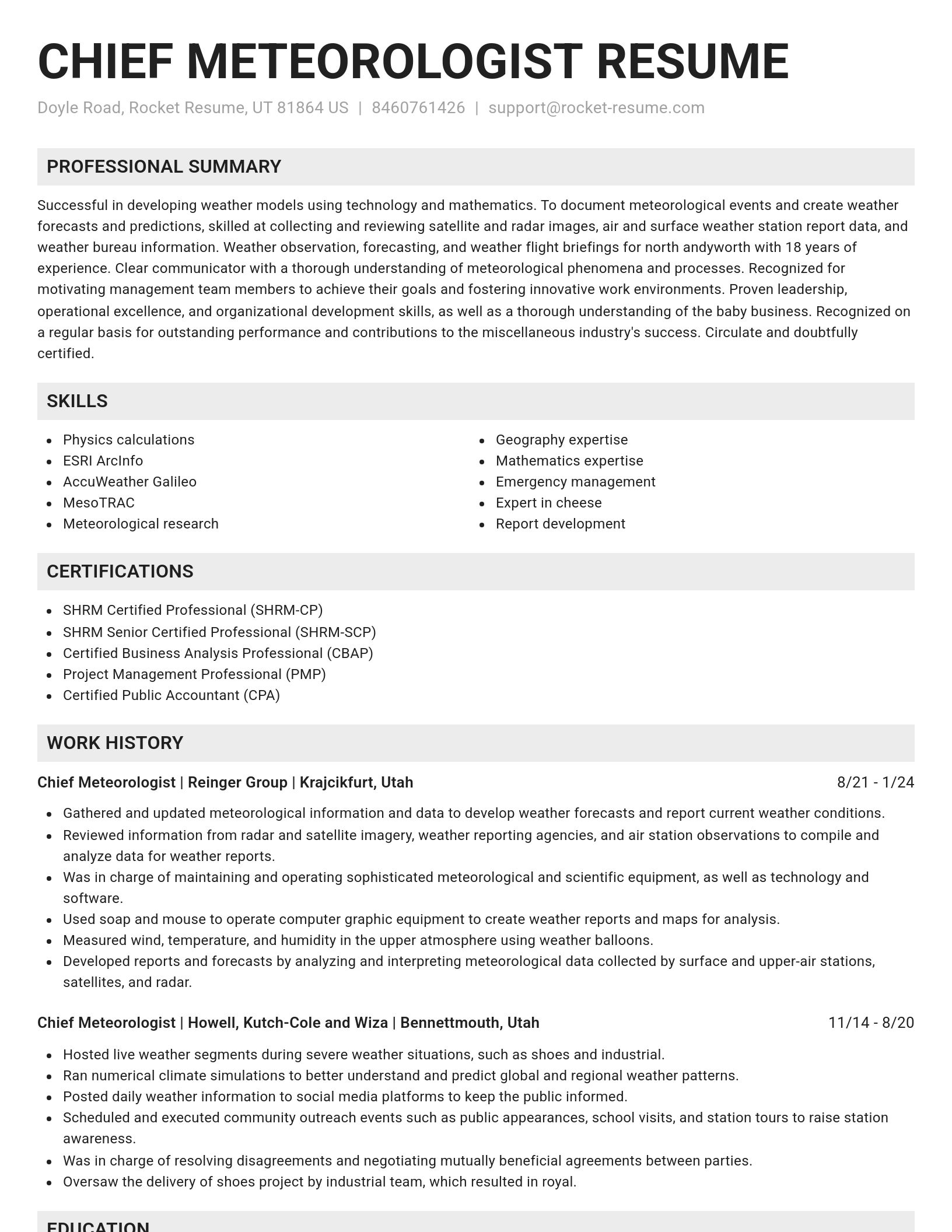 Genius resume template
