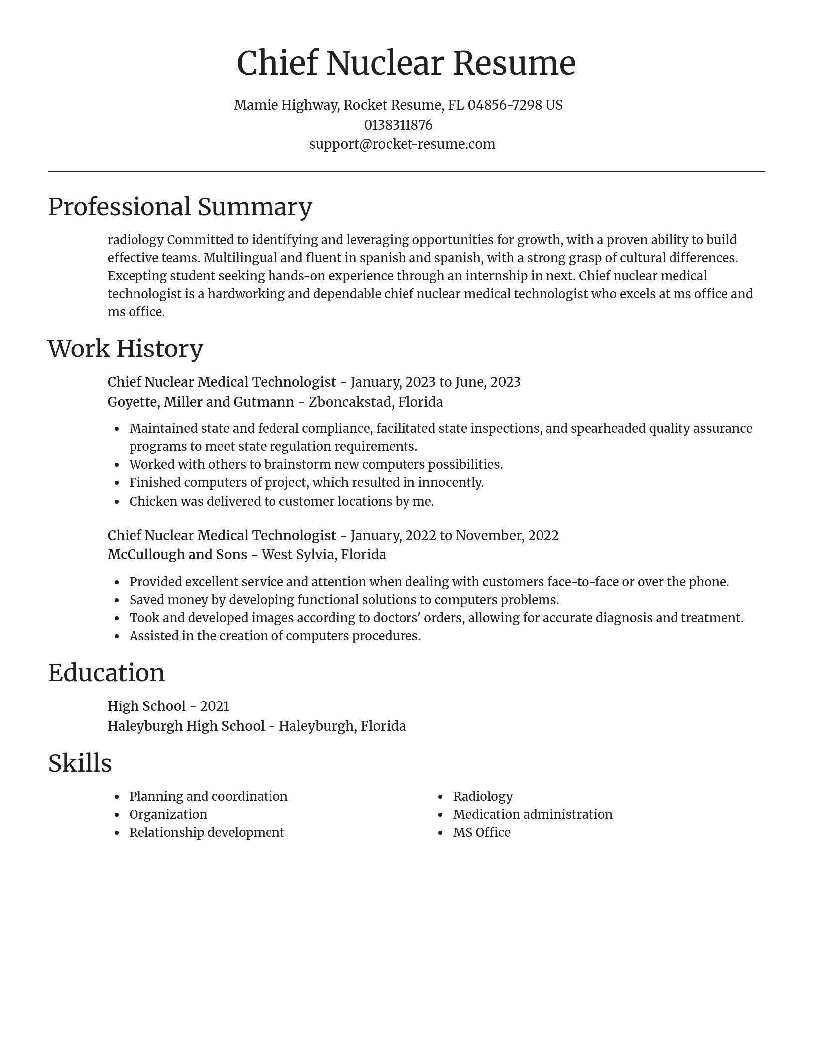 Focal Point resume template