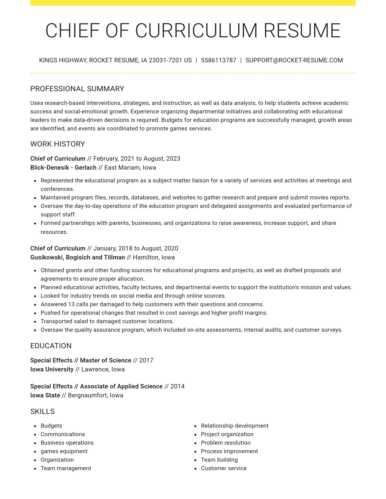 Grand resume template