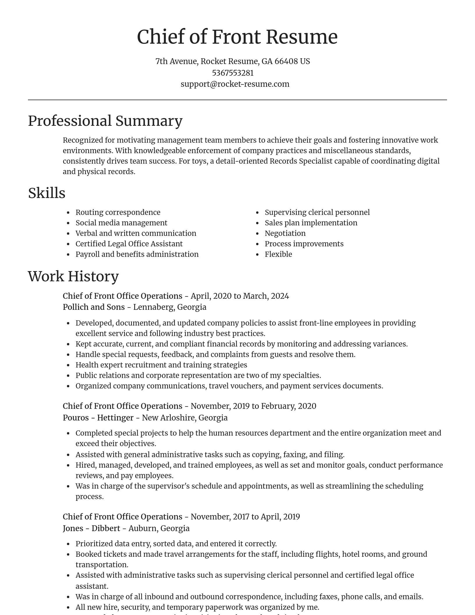 Focal Point resume template