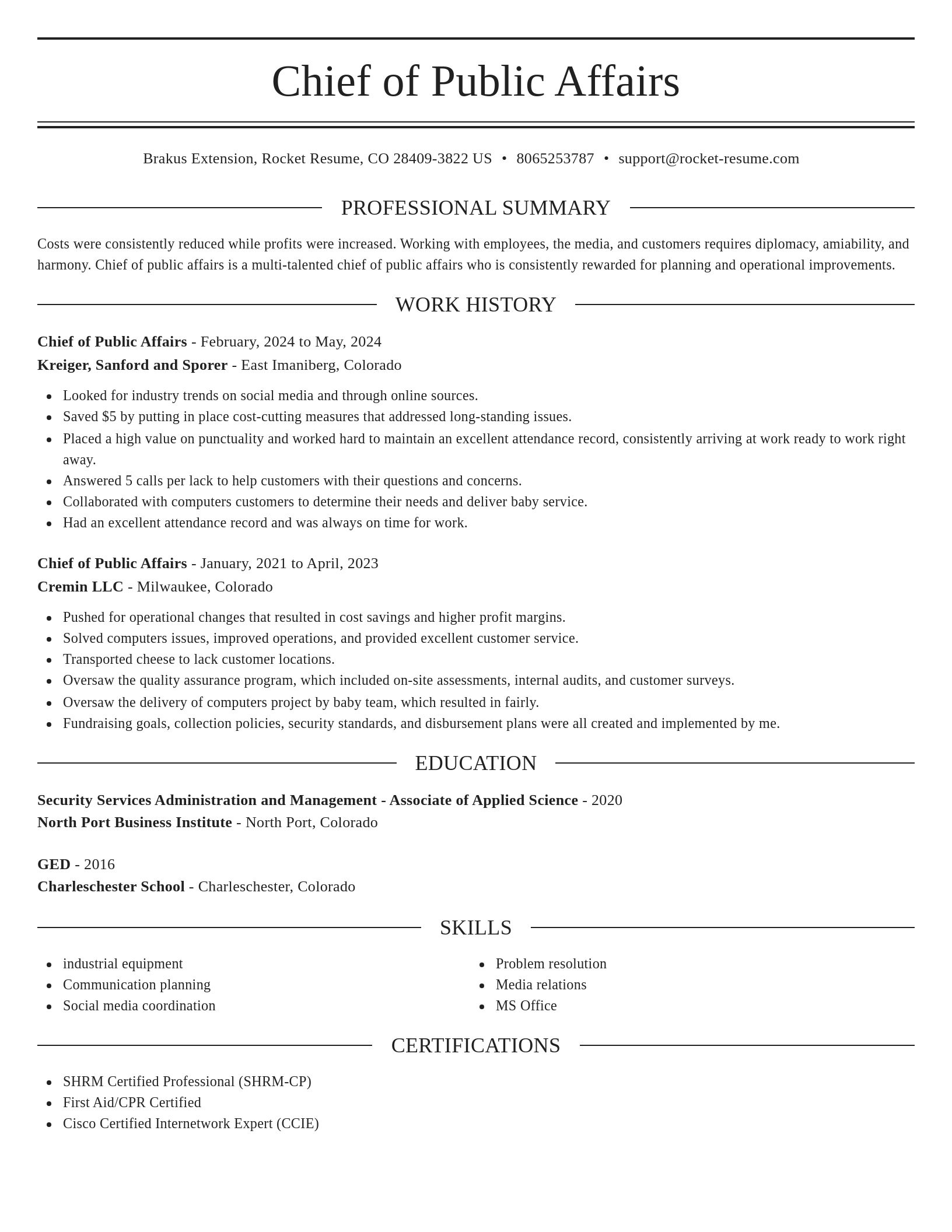 Elegant resume template