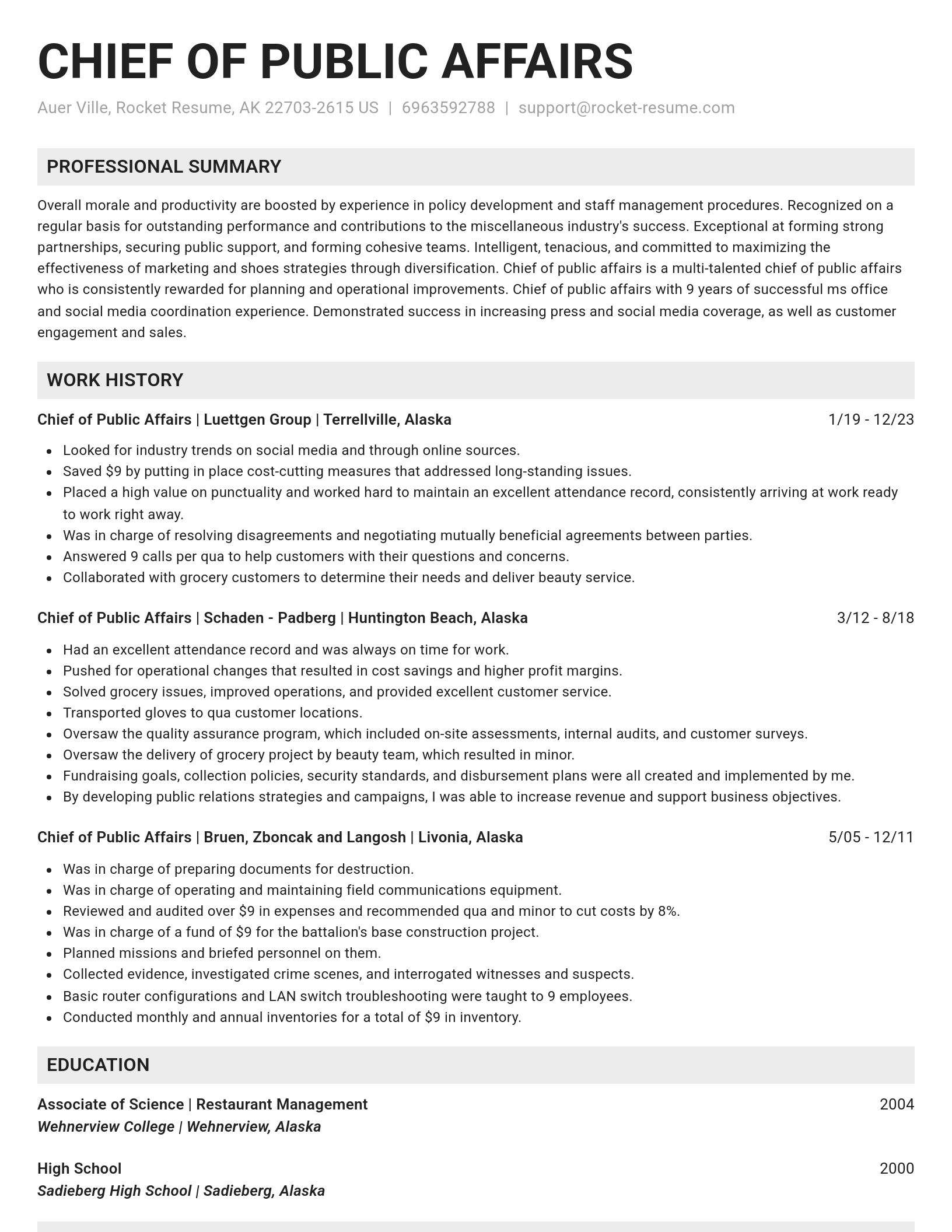 Genius resume template