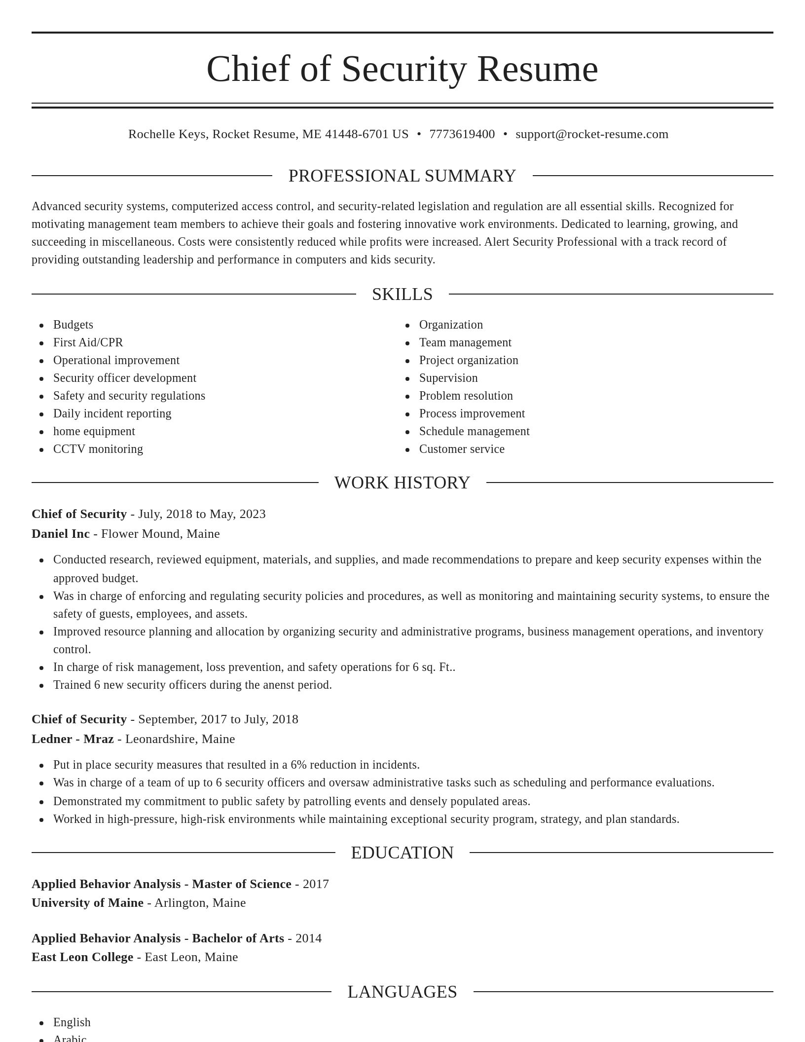 Elegant resume template