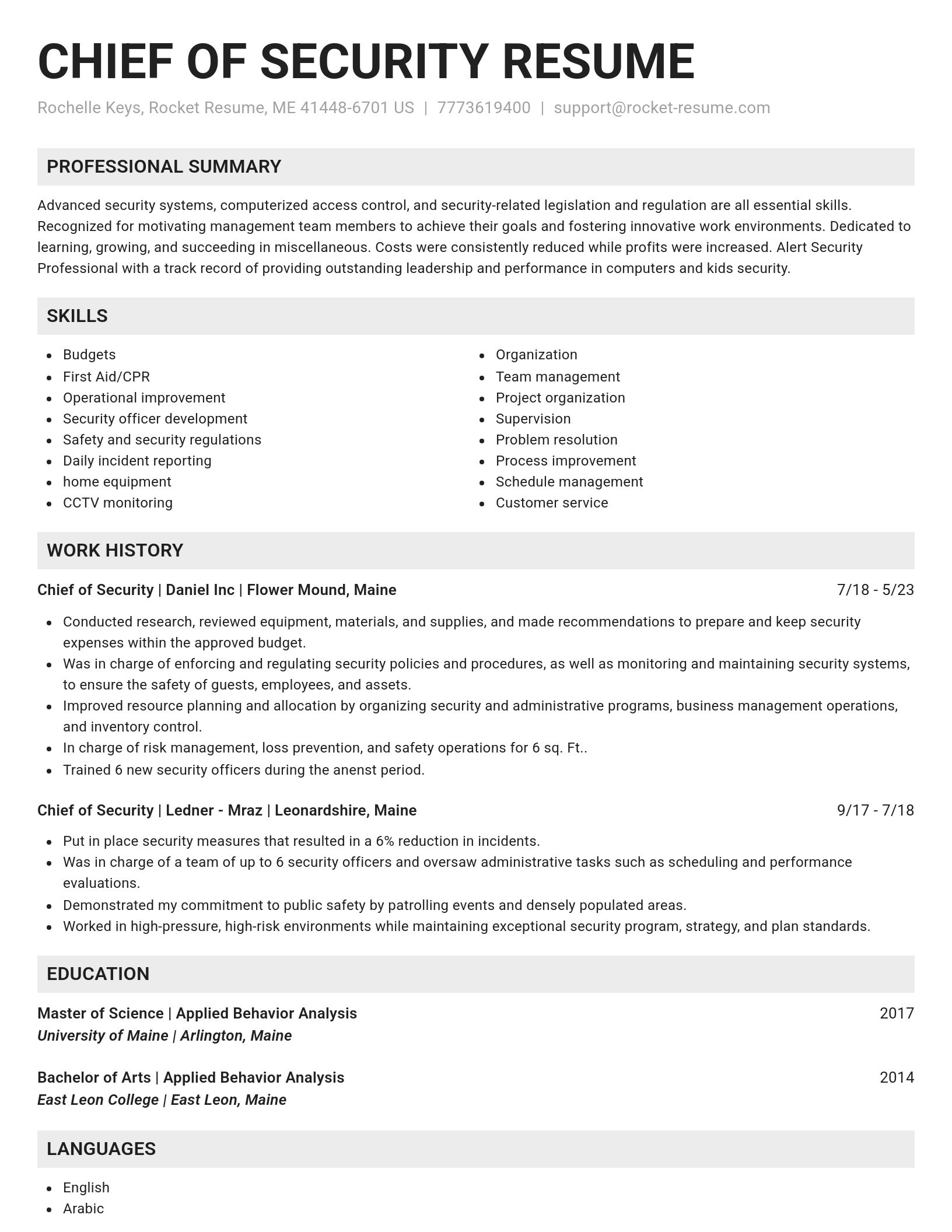Genius resume template