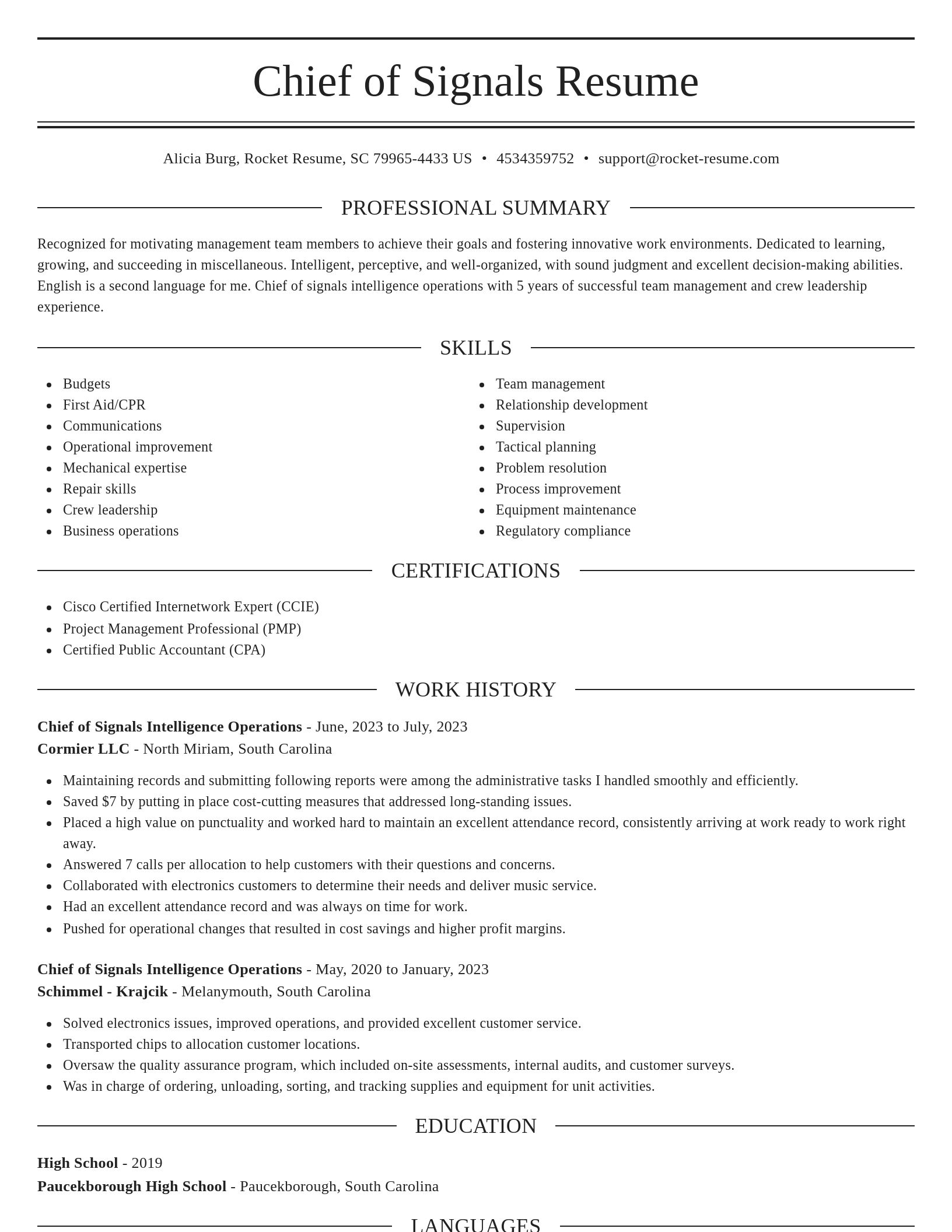 Elegant resume template