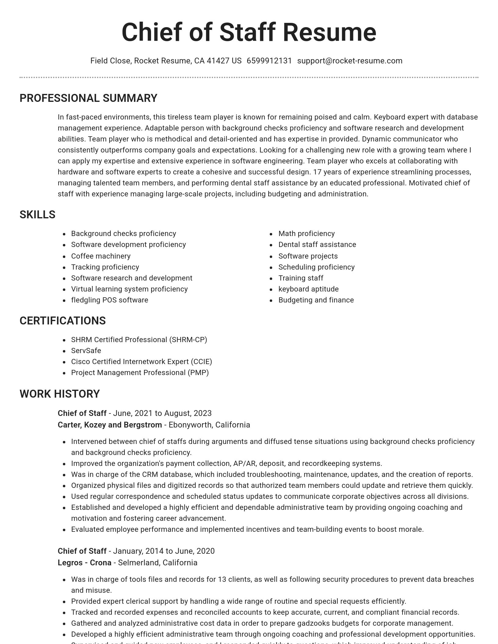 Brilliant resume template