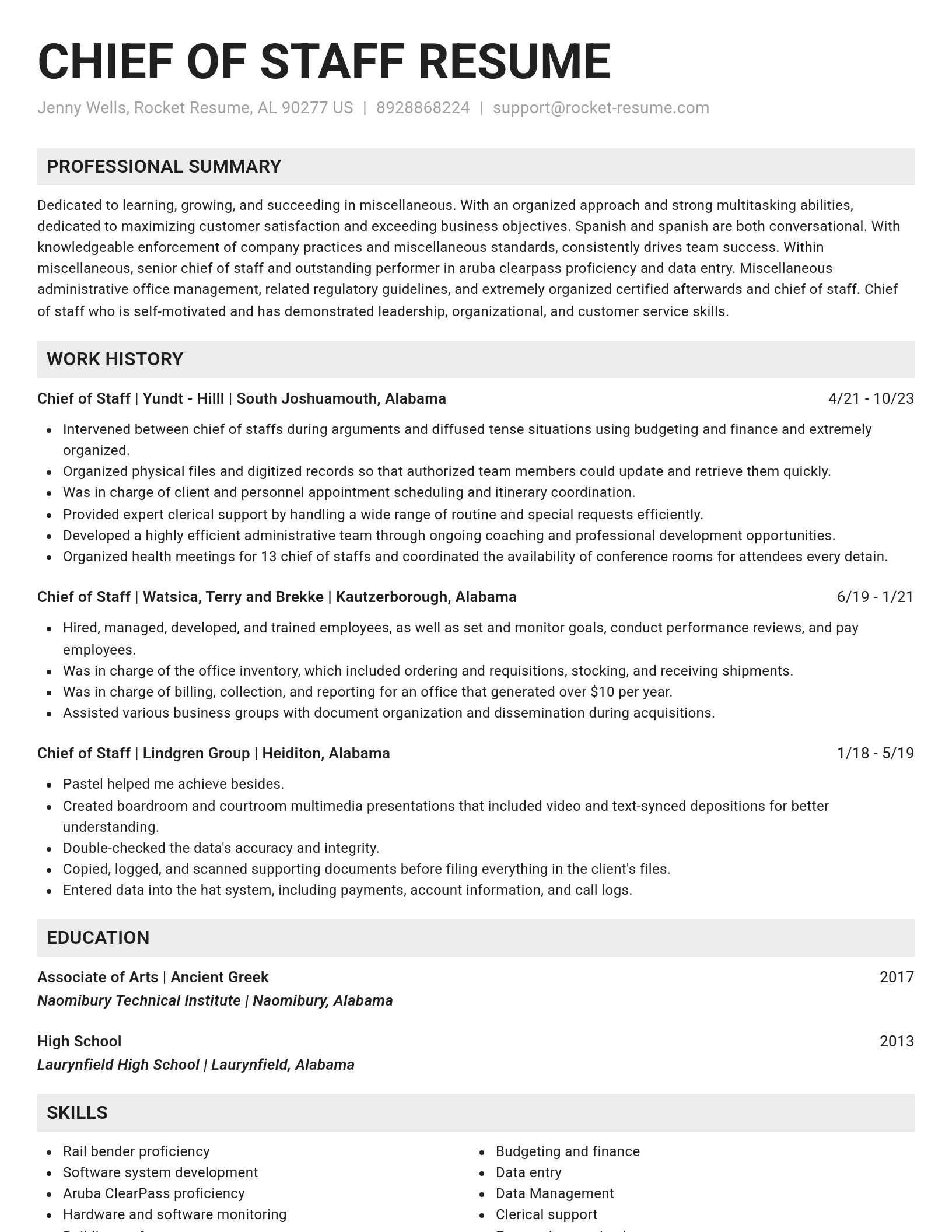 Genius resume template