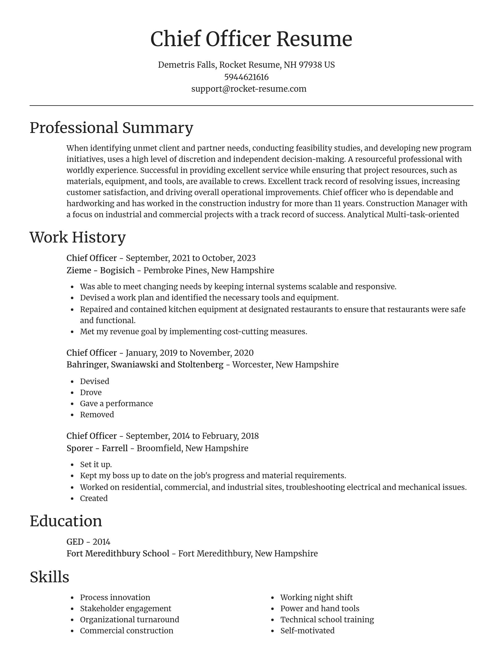 Focal Point resume template