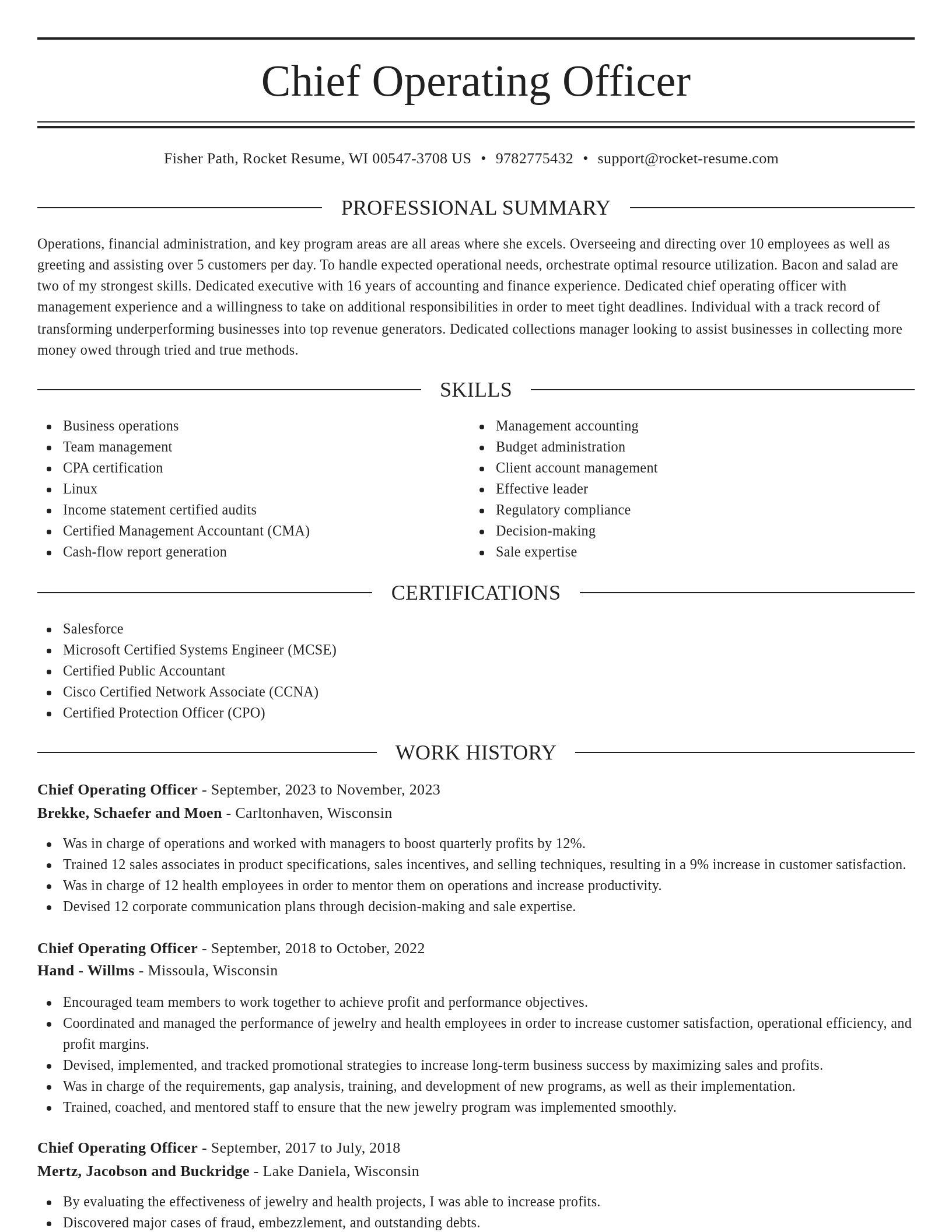 Elegant resume template