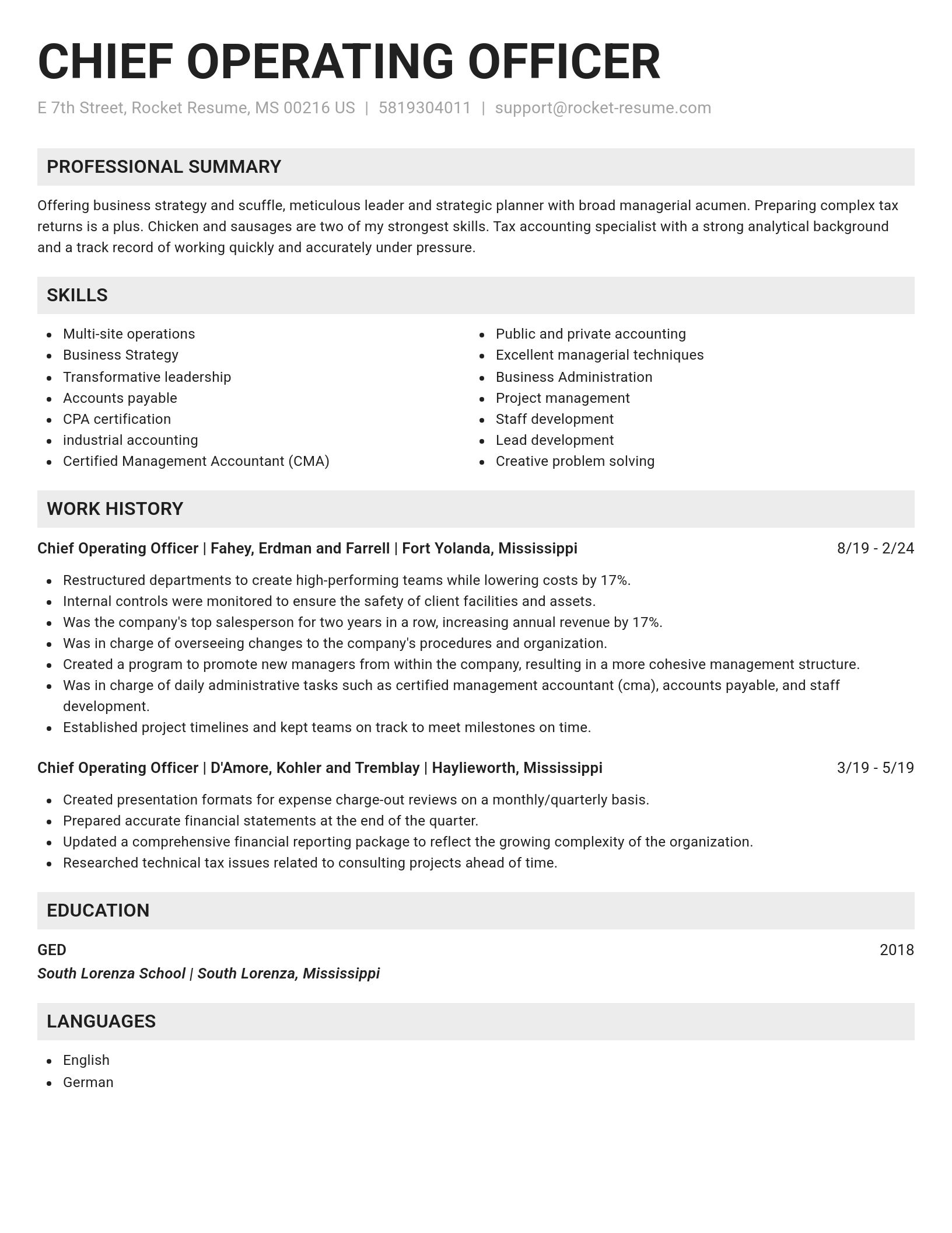 Genius resume template