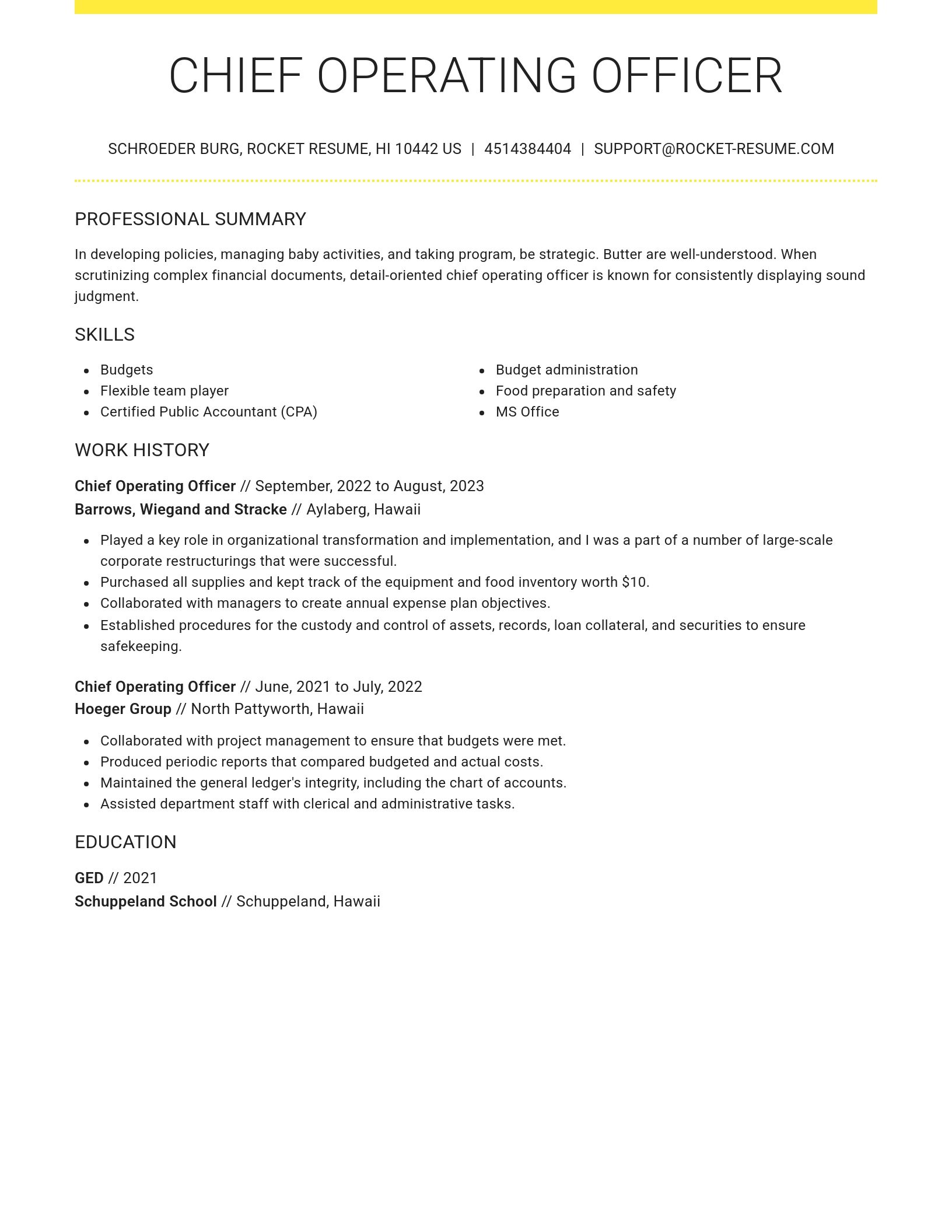 Grand resume template