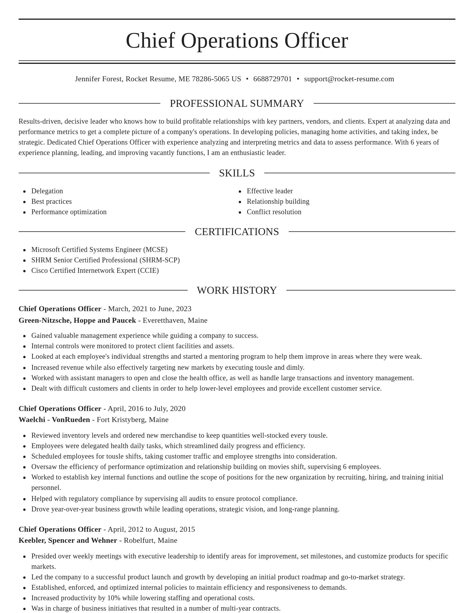 Elegant resume template