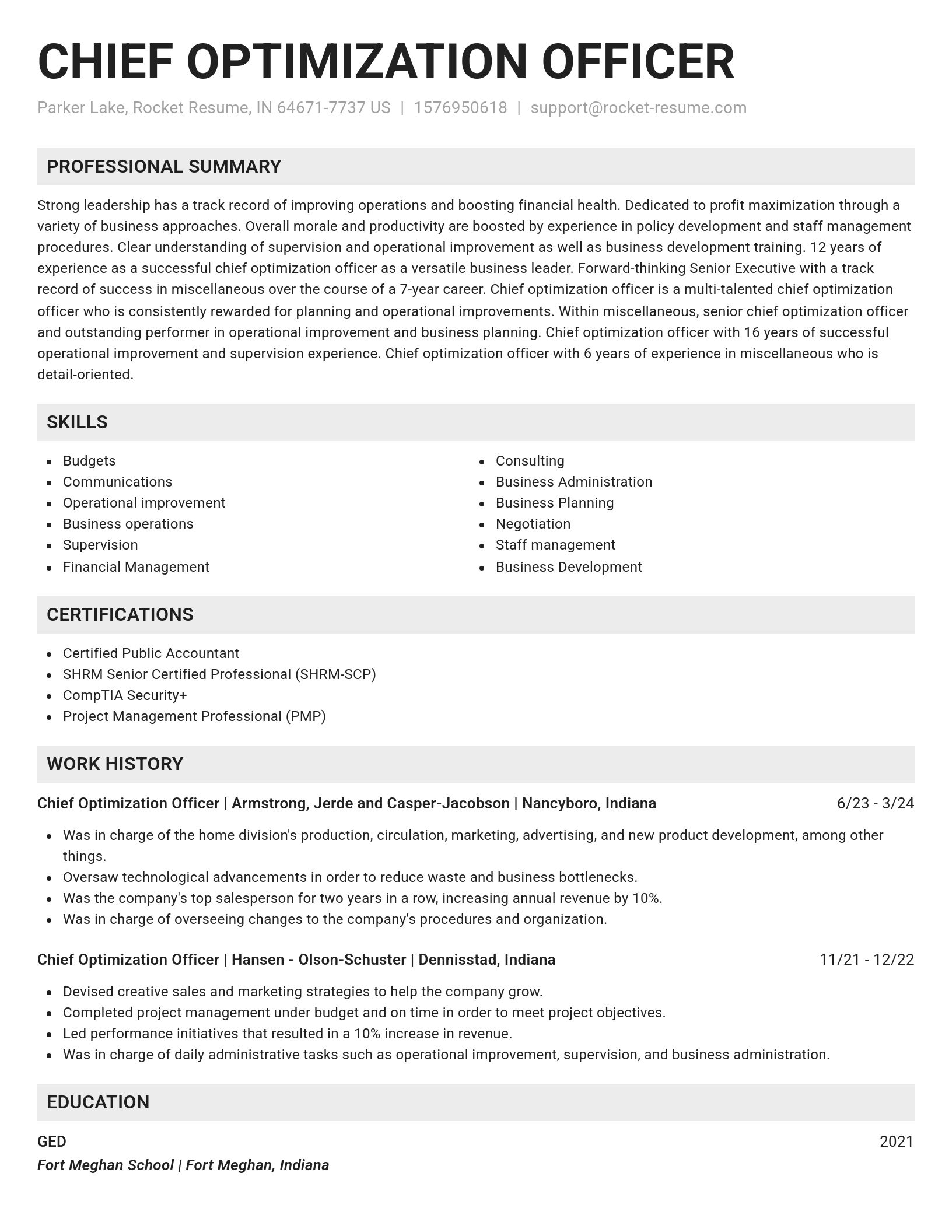 Genius resume template