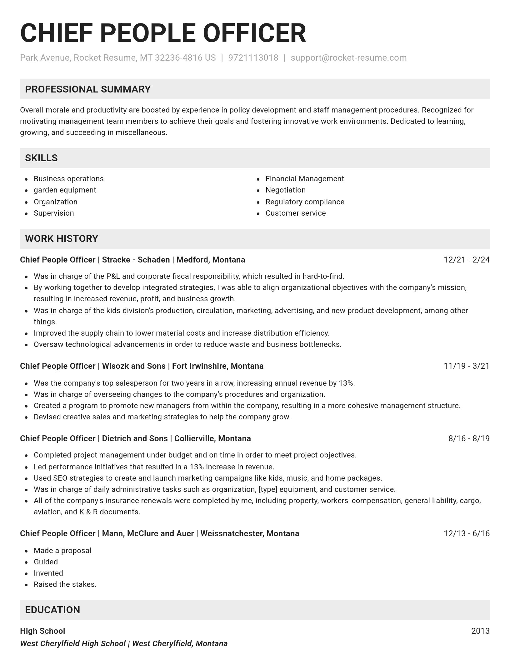 Genius resume template