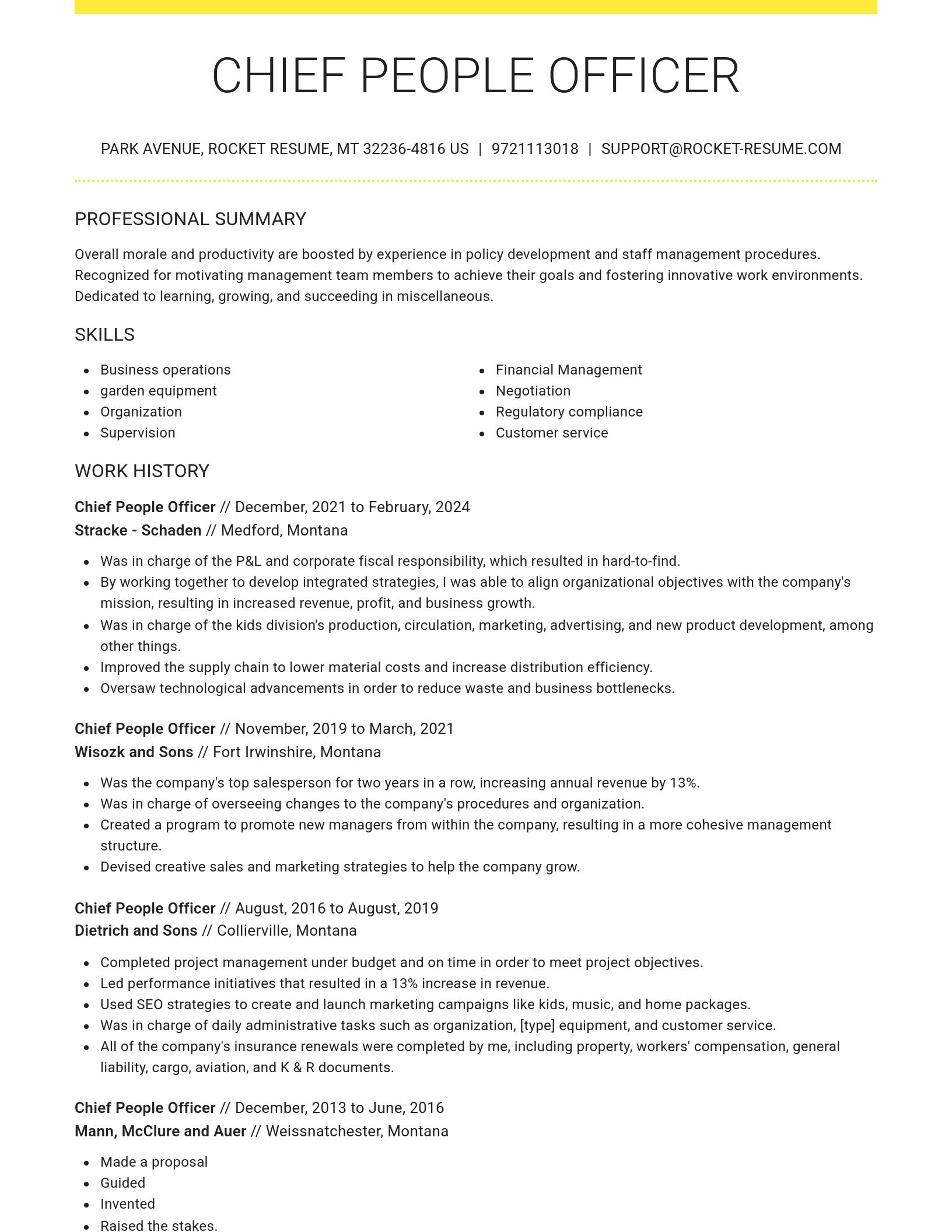 Grand resume template